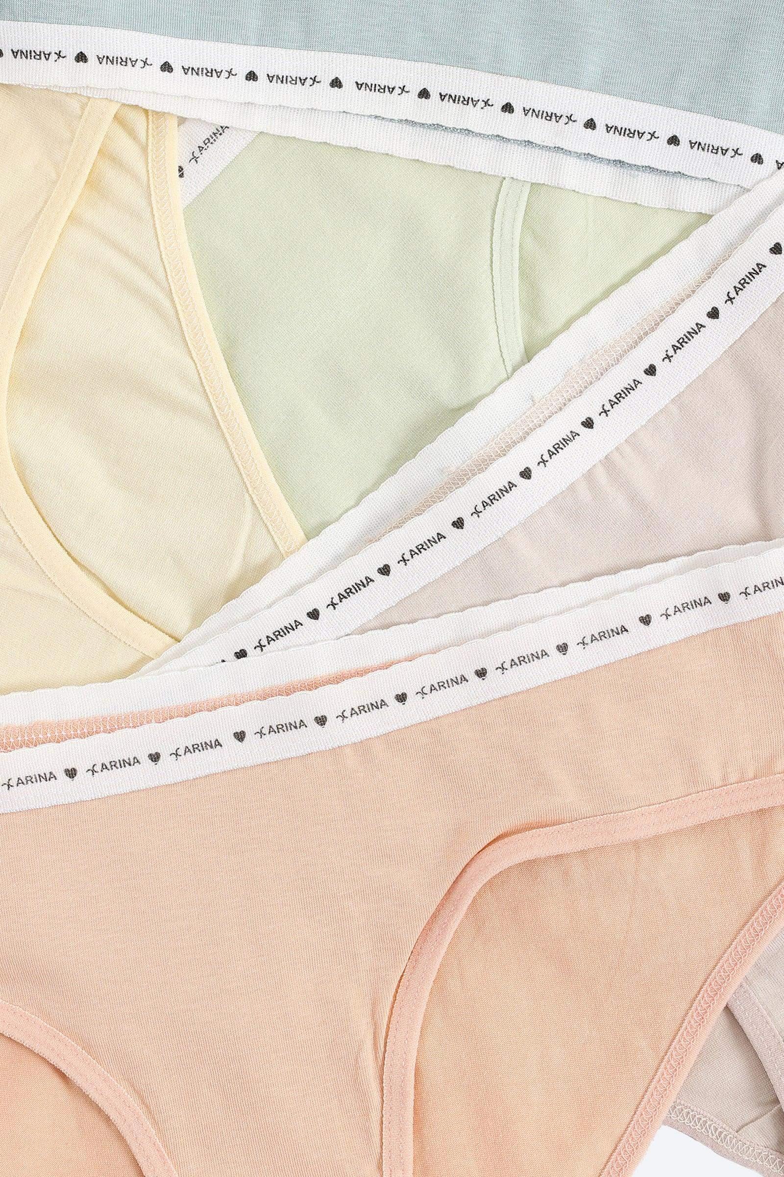 Pack of 5 Colored Bikini Panties - Carina - كارينا