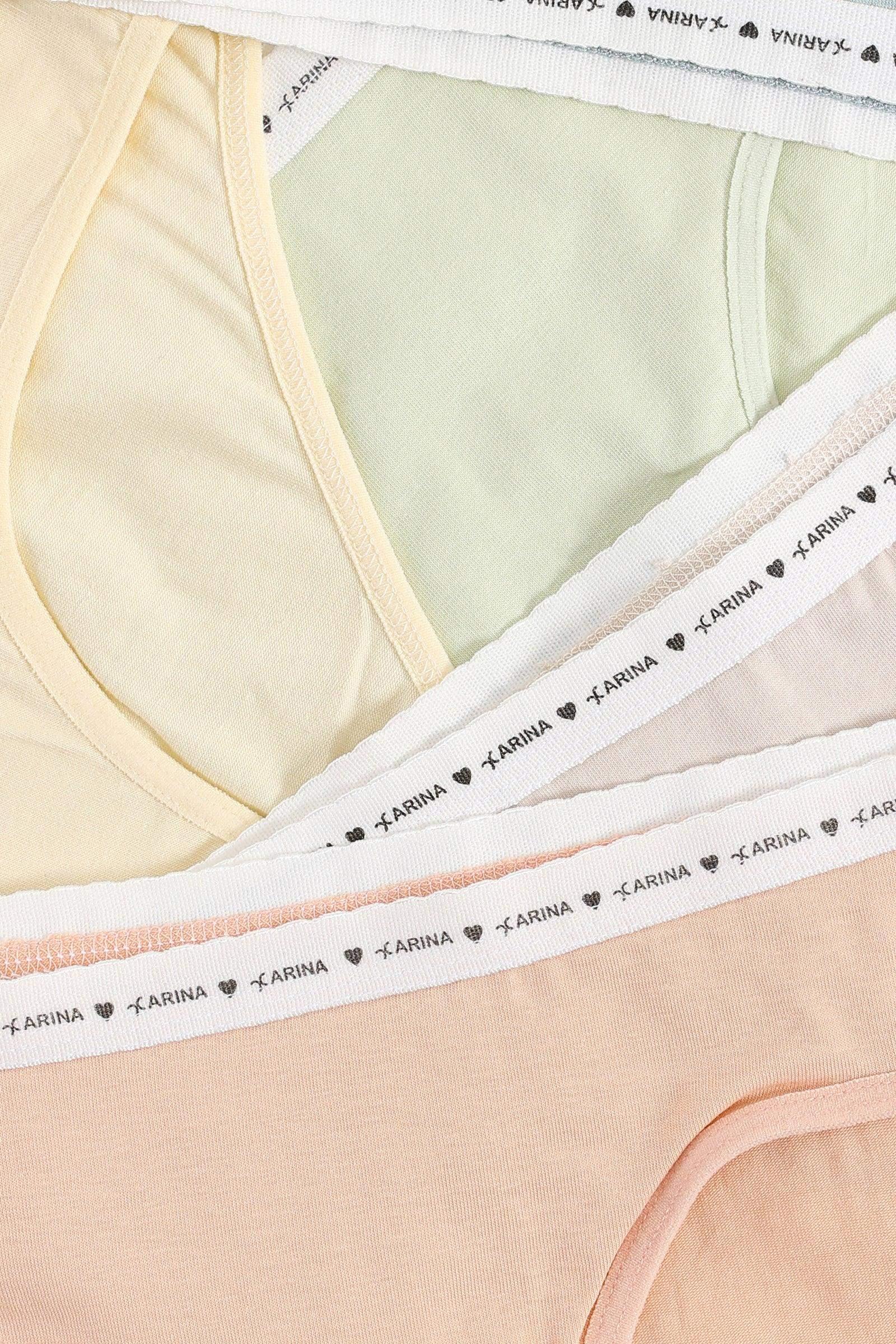 Pack of 5 Colored Brief Panties - Carina - كارينا