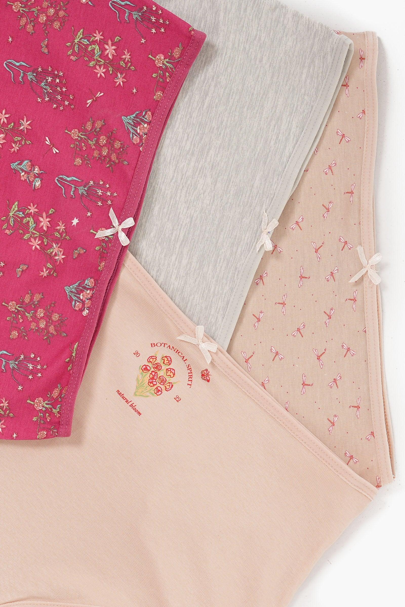 Pack of 7 Colored Full Brief Panties - Carina - كارينا