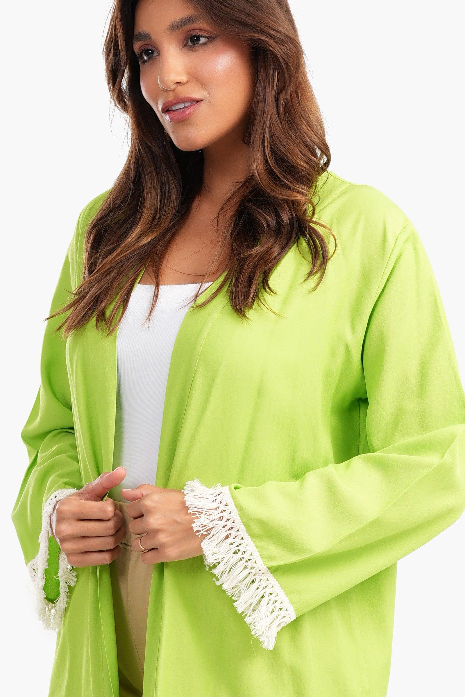 Palm Back Print Kimono - Carina - كارينا