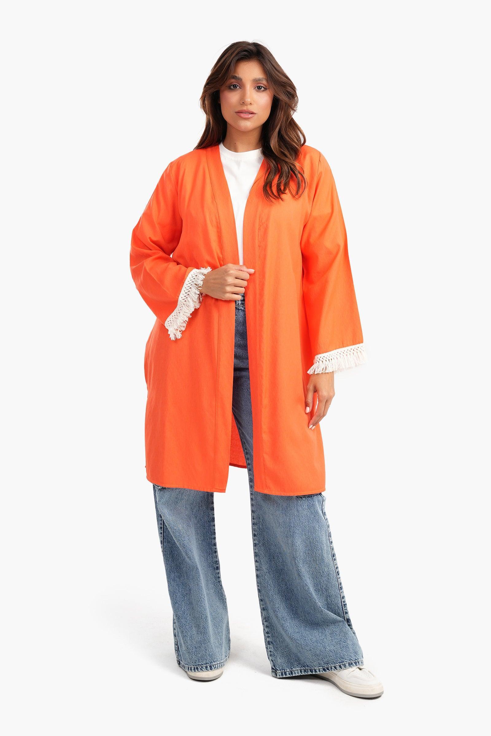 Palm Back Print Kimono - Carina - كارينا