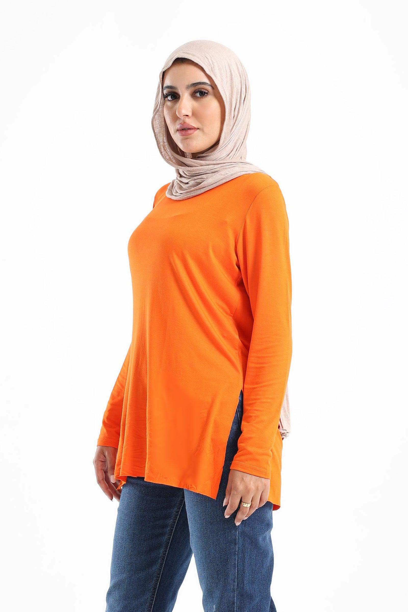 Plain Long Sleeves T-Shirt - Carina - كارينا