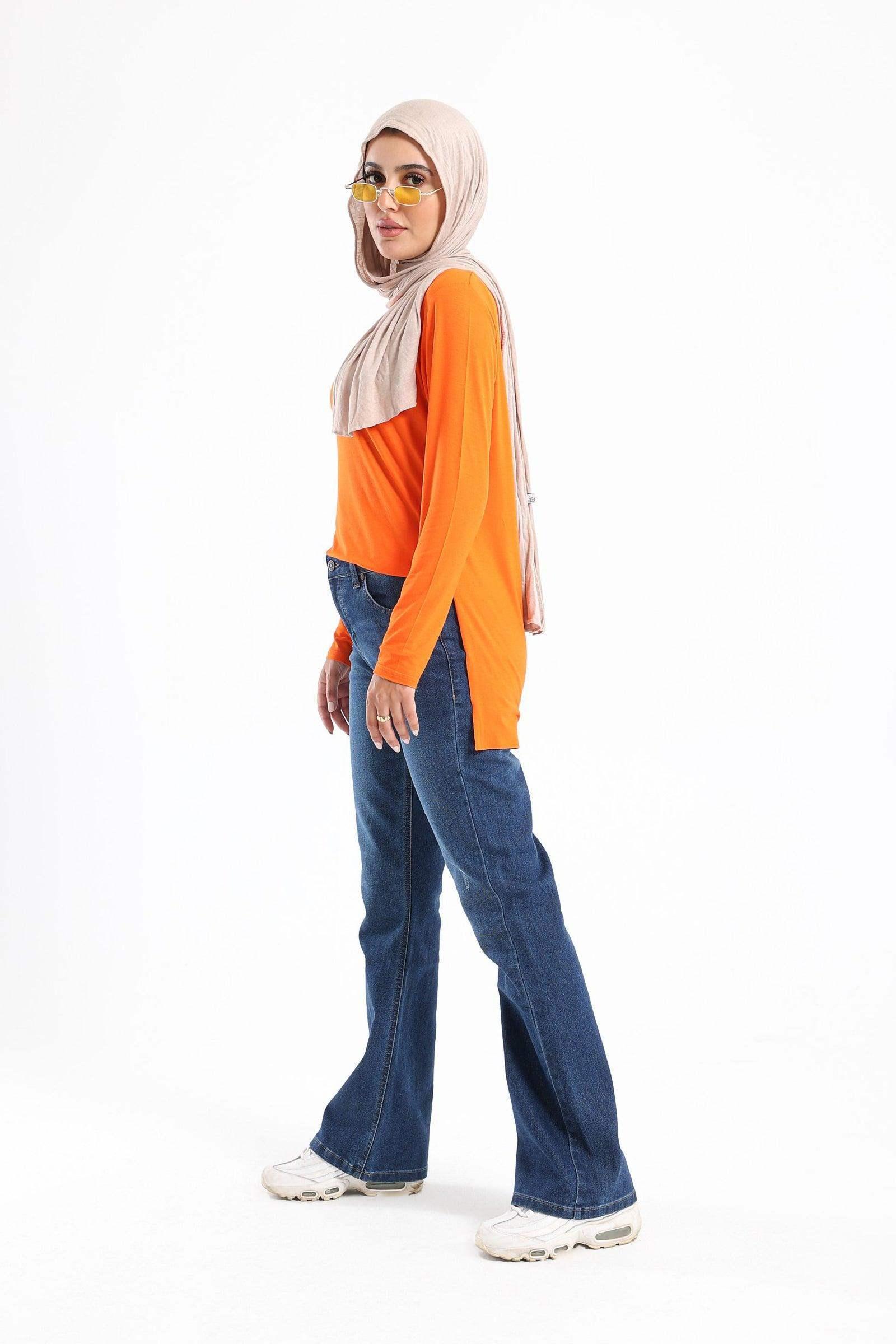 Plain Long Sleeves T-Shirt - Carina - كارينا