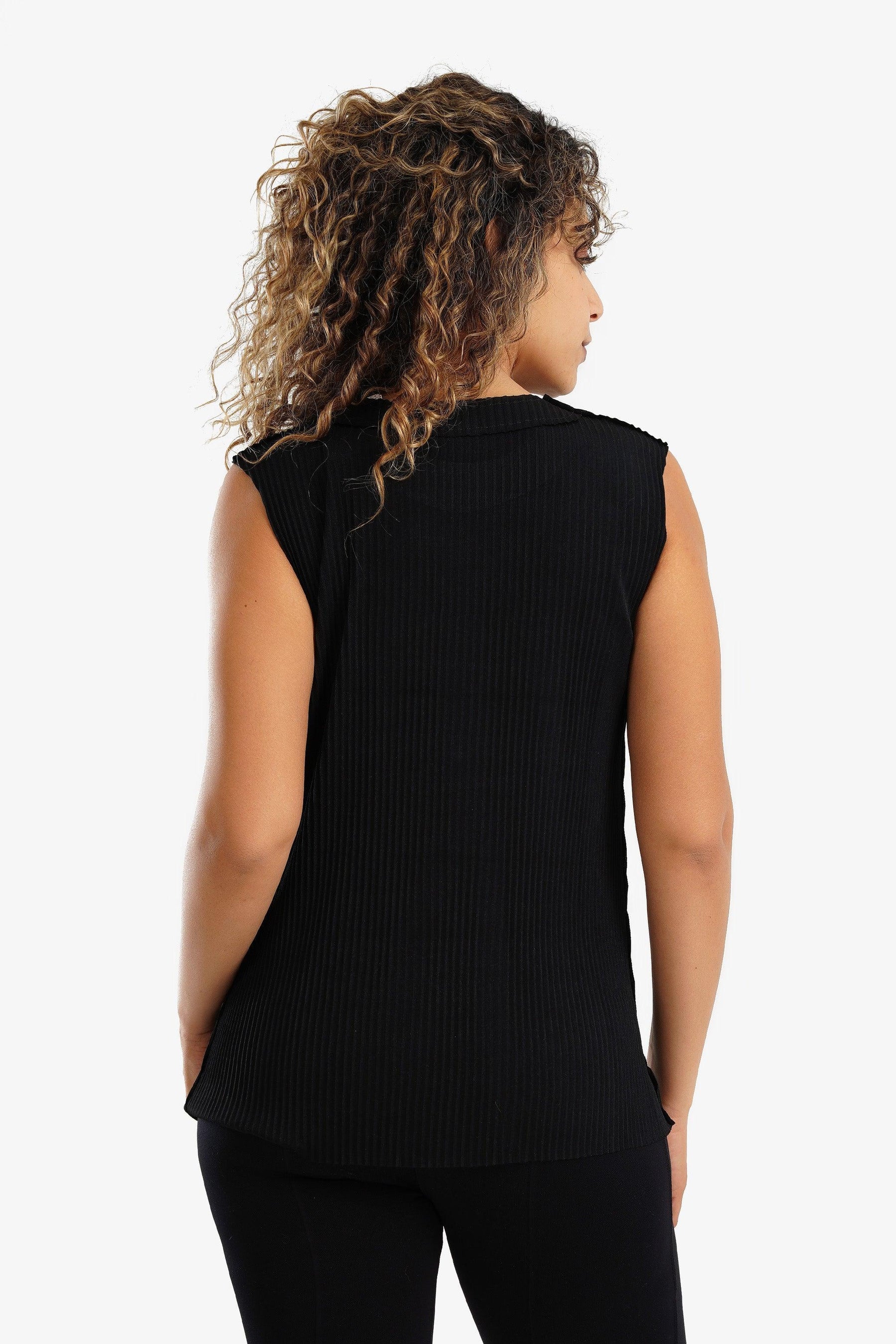 Pleated Sleeveless Blouse - Carina - كارينا