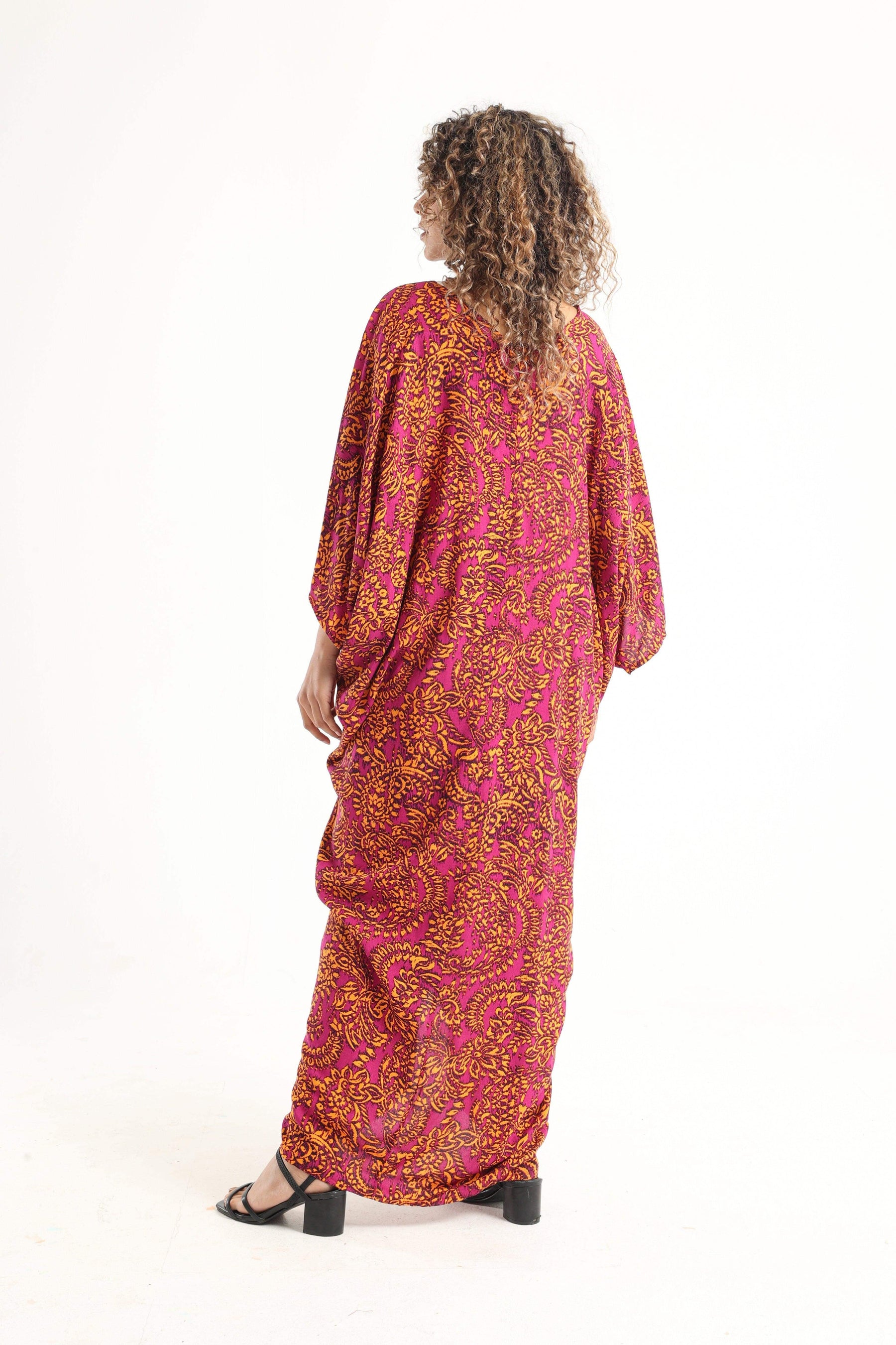 Printed Dress with Front Slit - Carina - كارينا