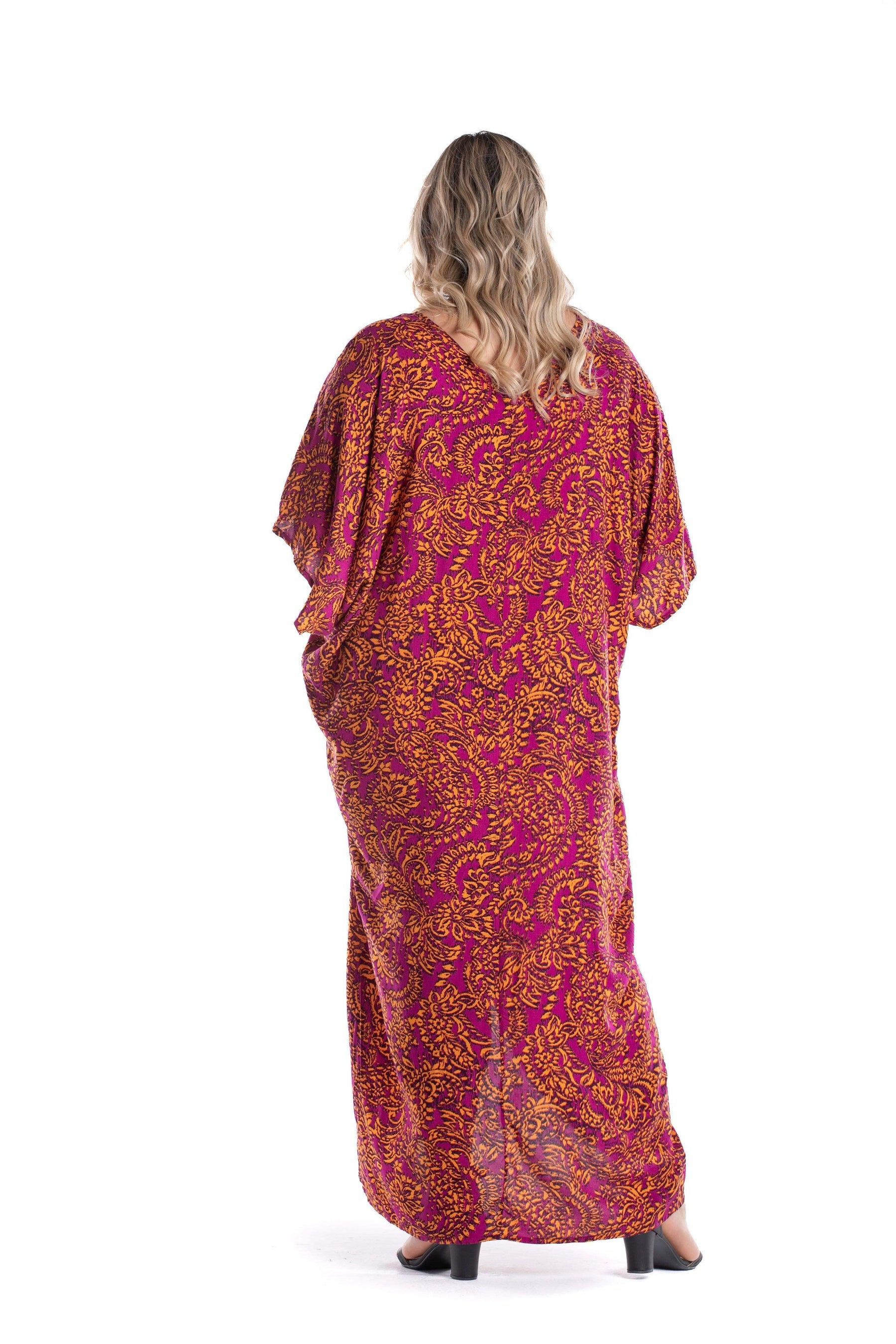 Printed Dress with Front Slit - Carina - كارينا