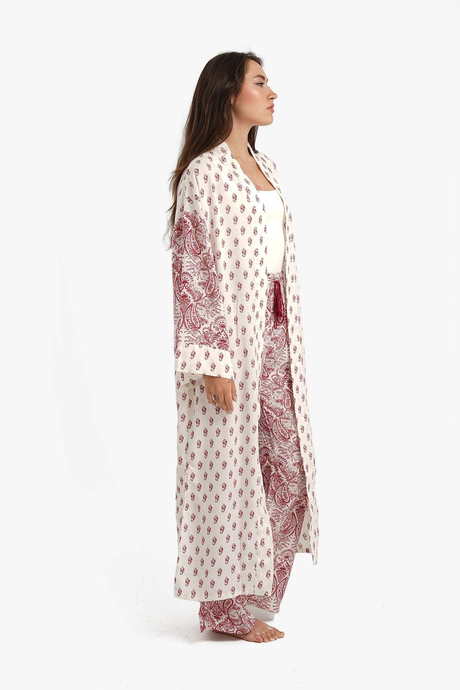 Printed Midi Length Robe - Carina - كارينا