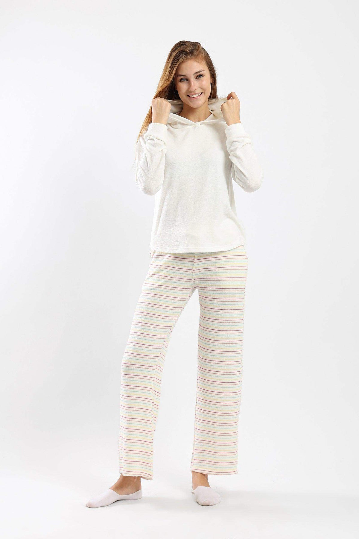 Pyjama Set with Striped Pants - Carina - كارينا