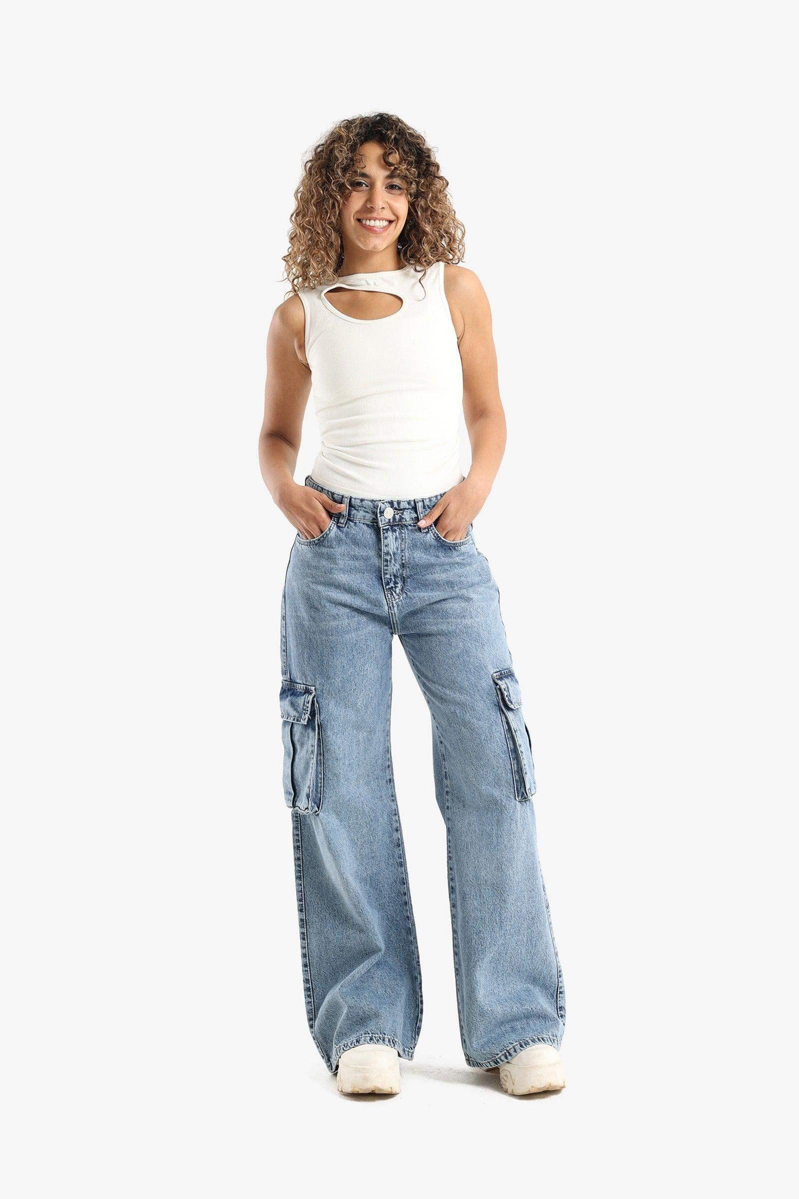 Ribbed Front Cut Out Top - Carina - كارينا
