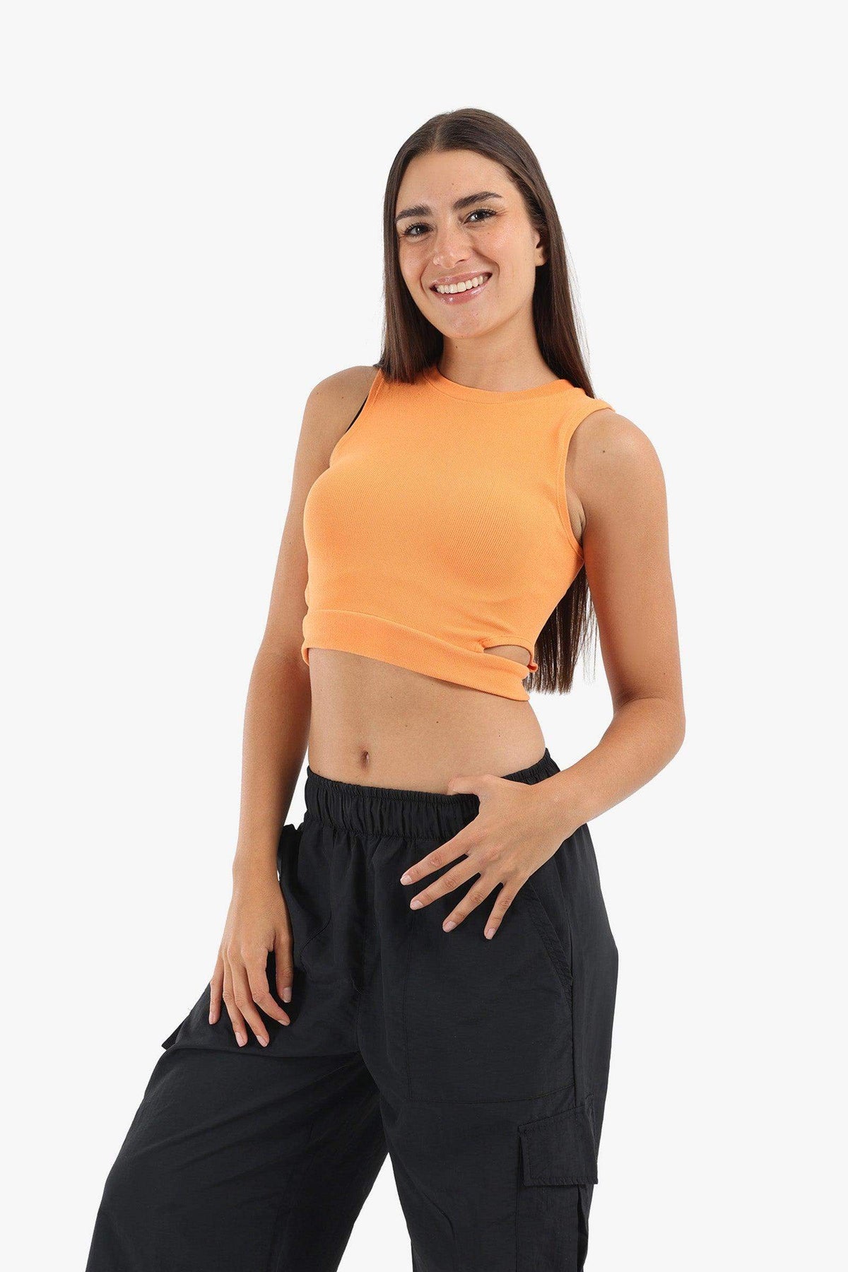 Ribbed Top with Cut Out Sides - Carina - كارينا