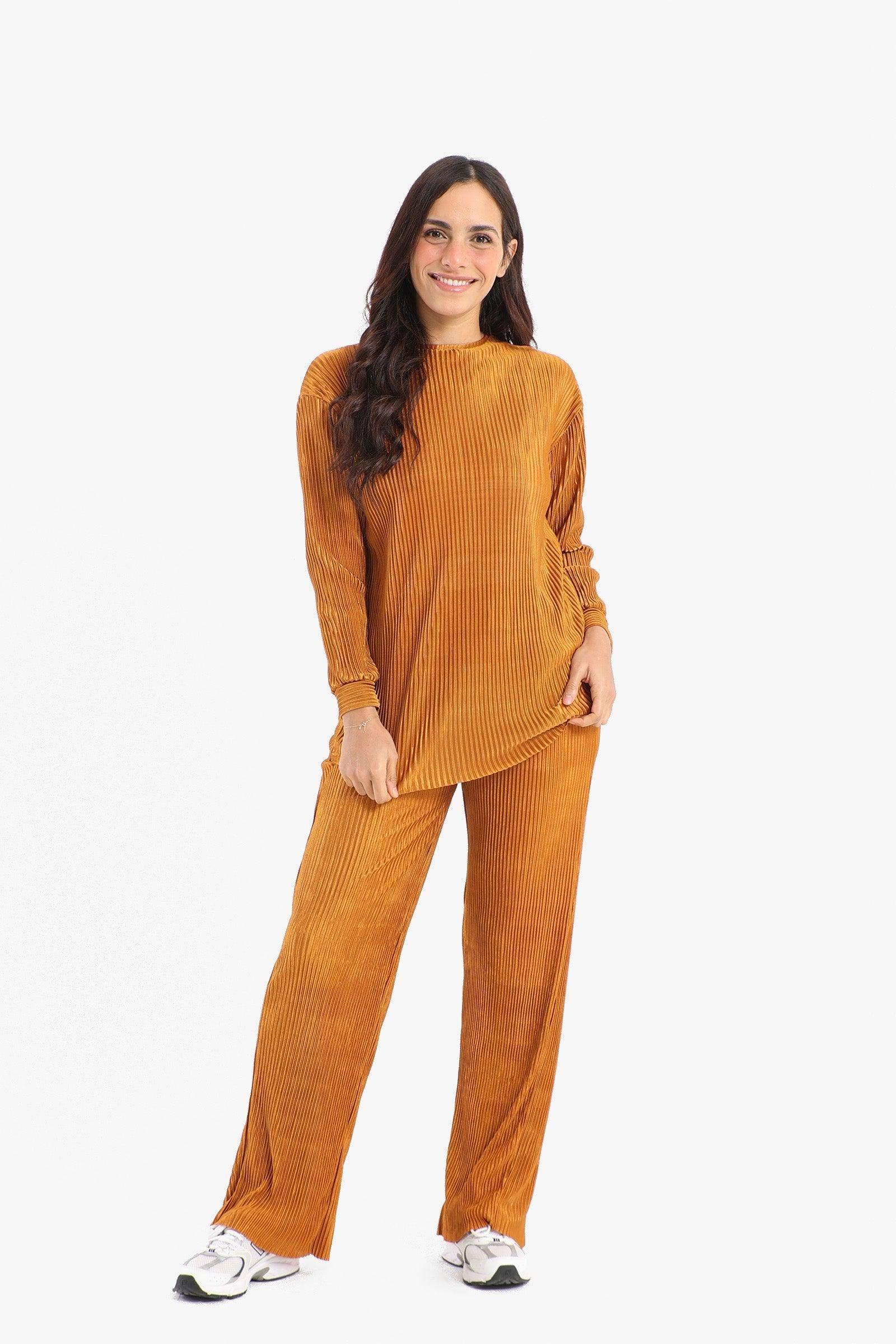Ribbed Voile Pants - Carina - كارينا