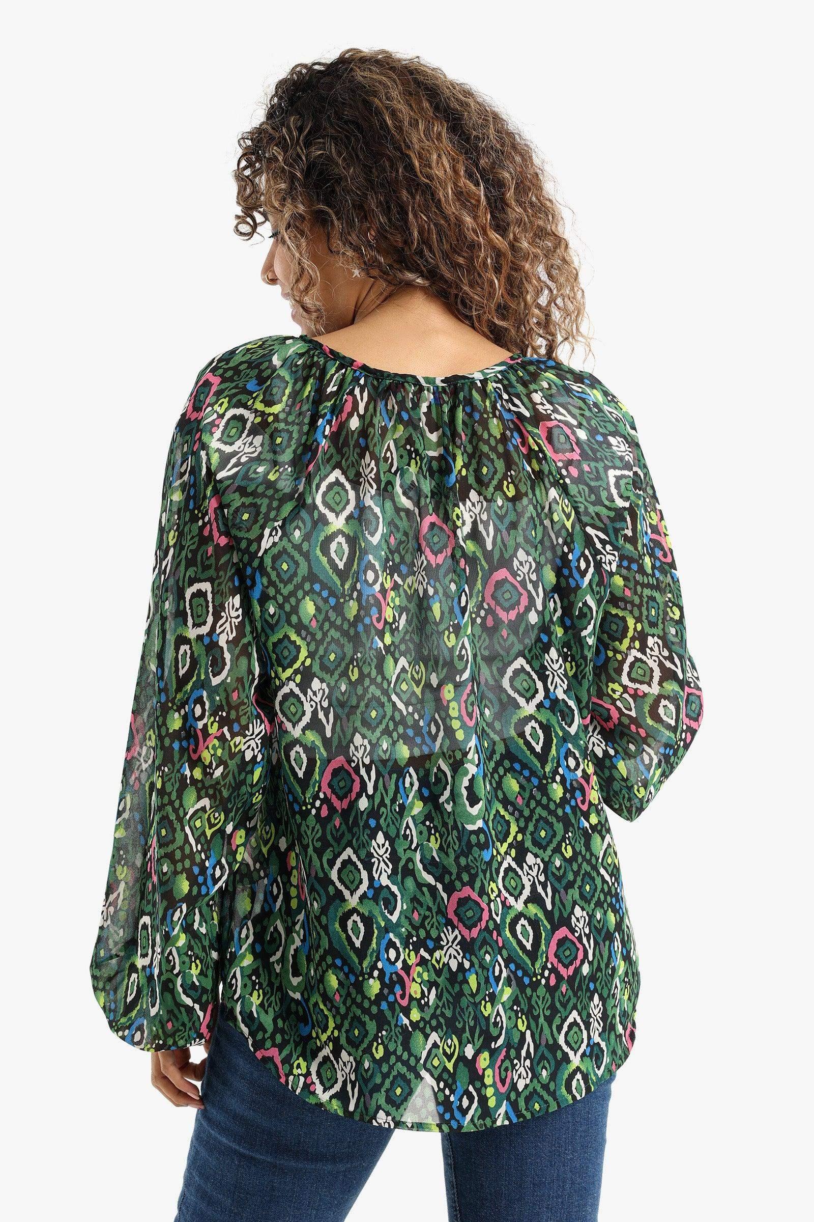 Round Neck Drawstring Blouse - Carina - كارينا