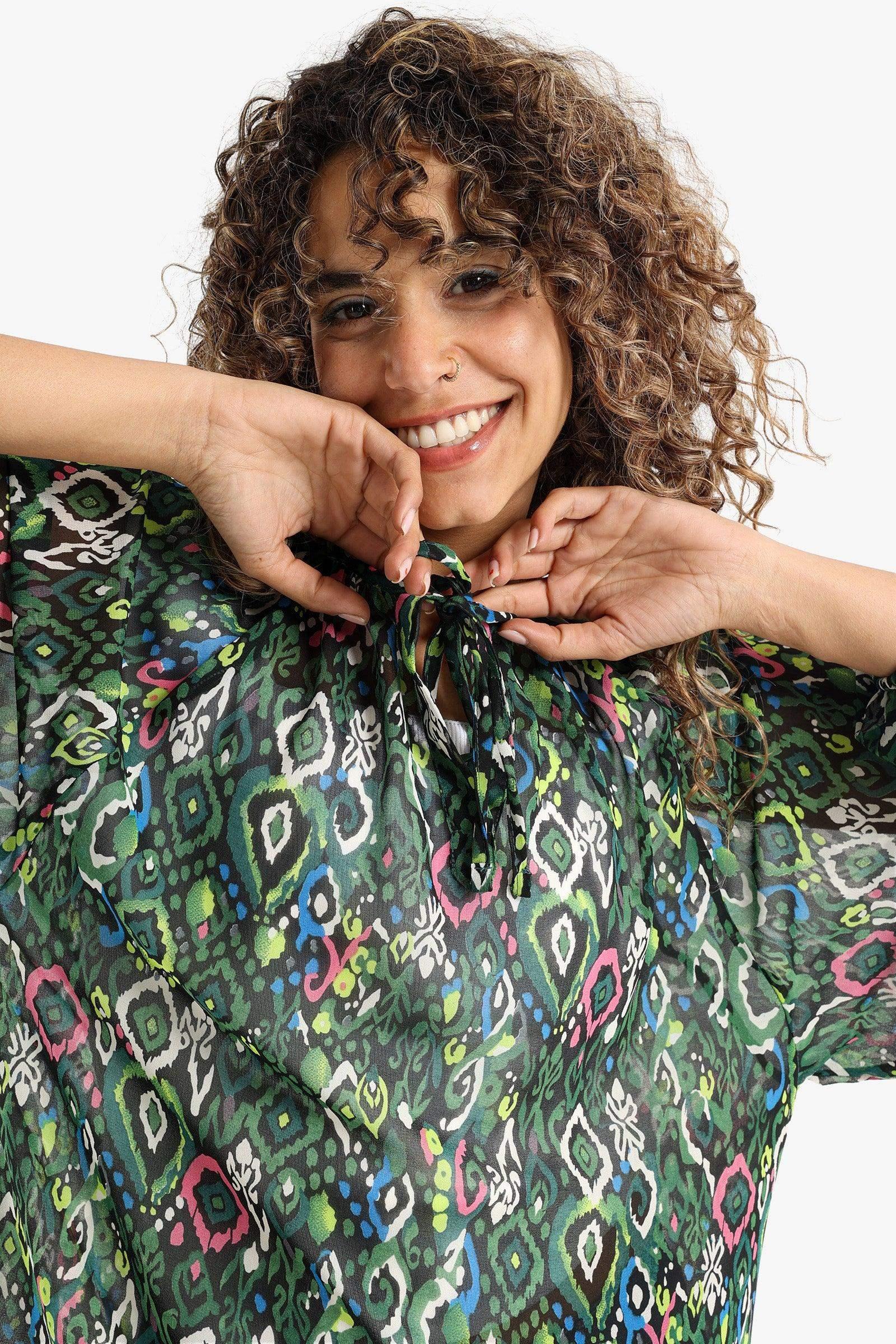 Round Neck Drawstring Blouse - Carina - كارينا