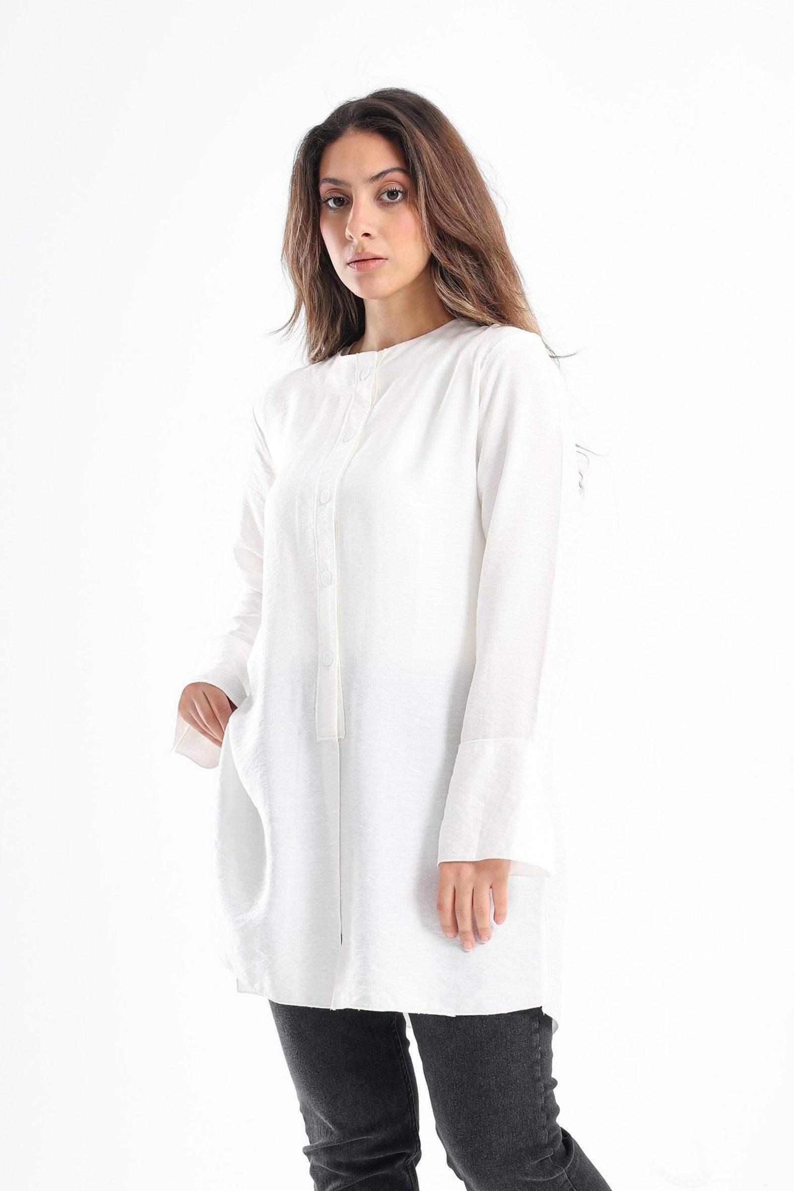 Round Neck Plain Shirt - Carina - كارينا