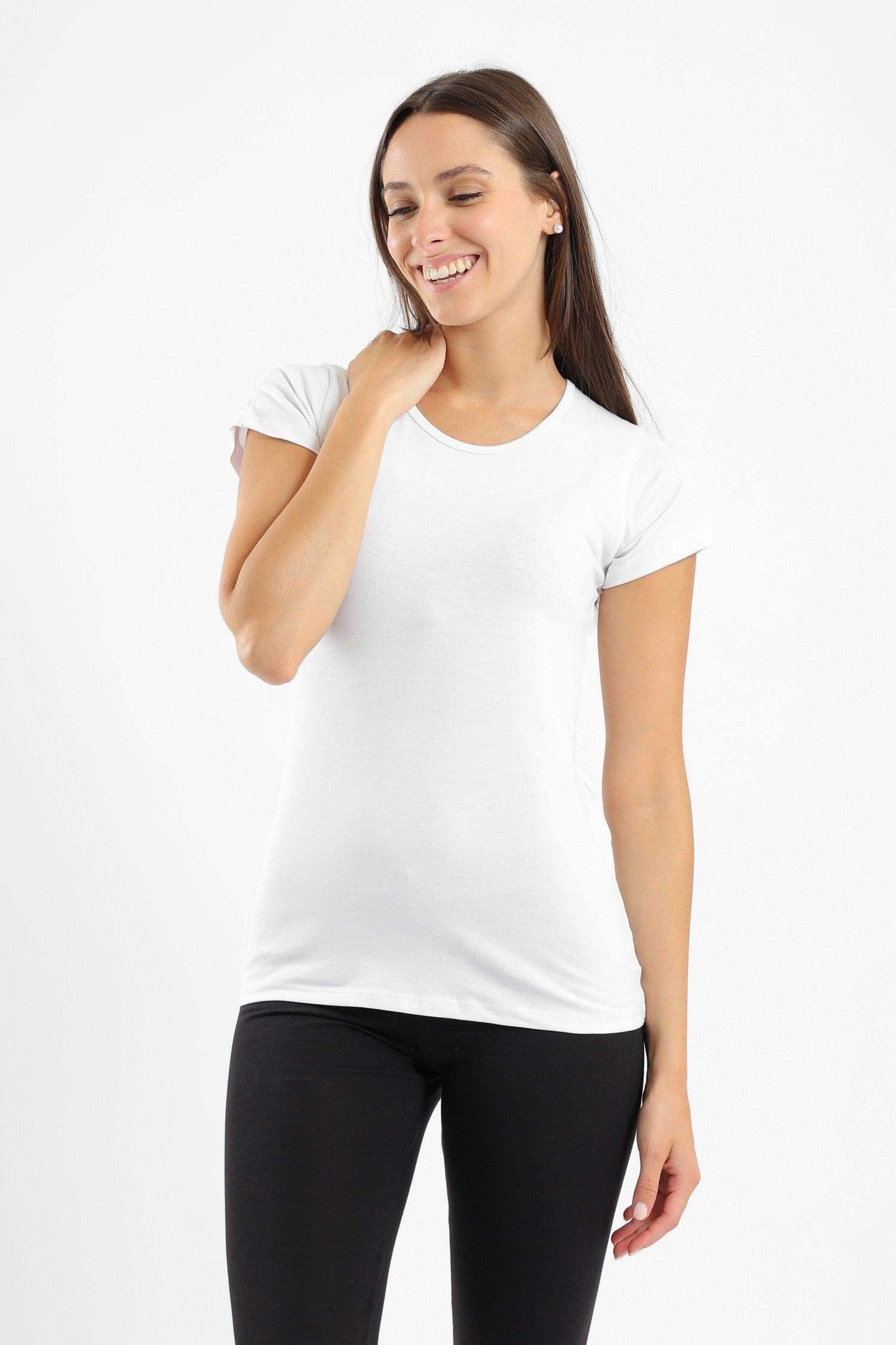 Round Neck Short Sleeves Top - Pack of 3 - Carina - كارينا