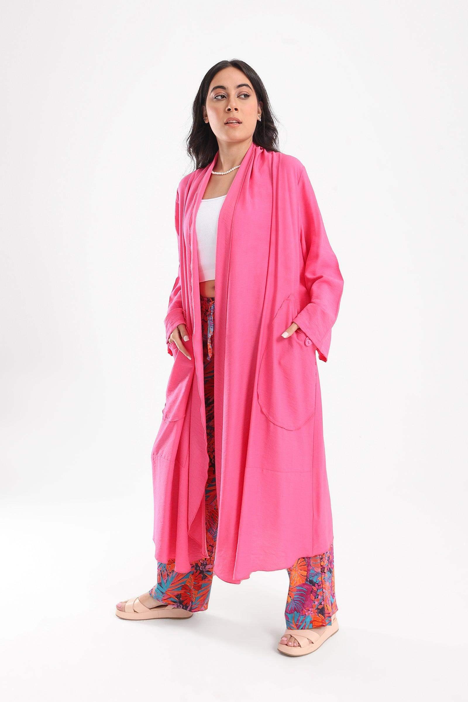 Round Side Pocket Kimono - Carina - كارينا