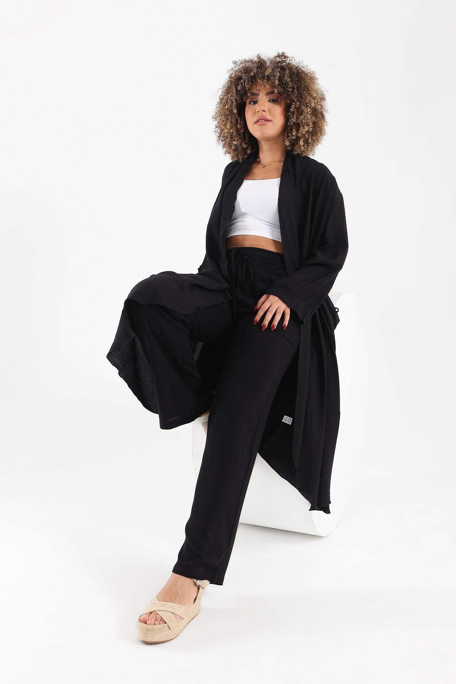 Round Side Pocket Kimono - Carina - كارينا