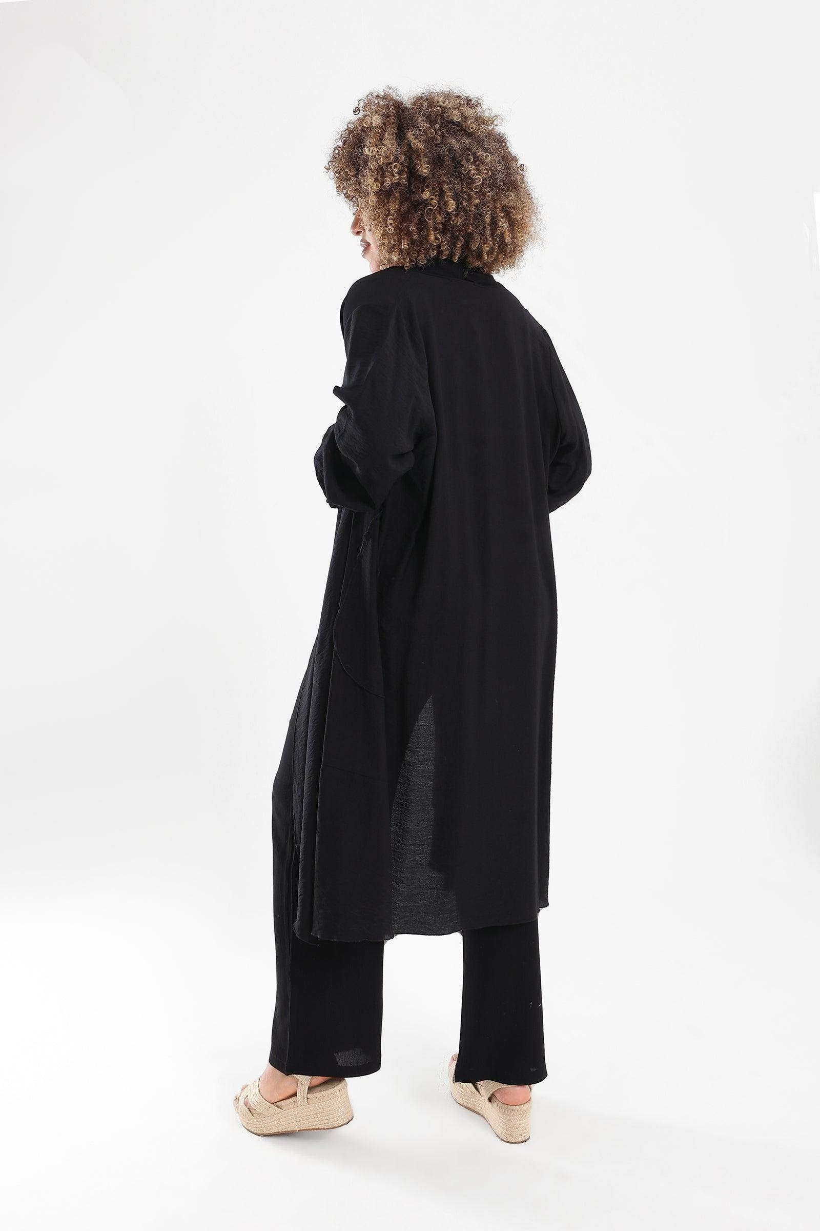 Round Side Pocket Kimono - Carina - كارينا
