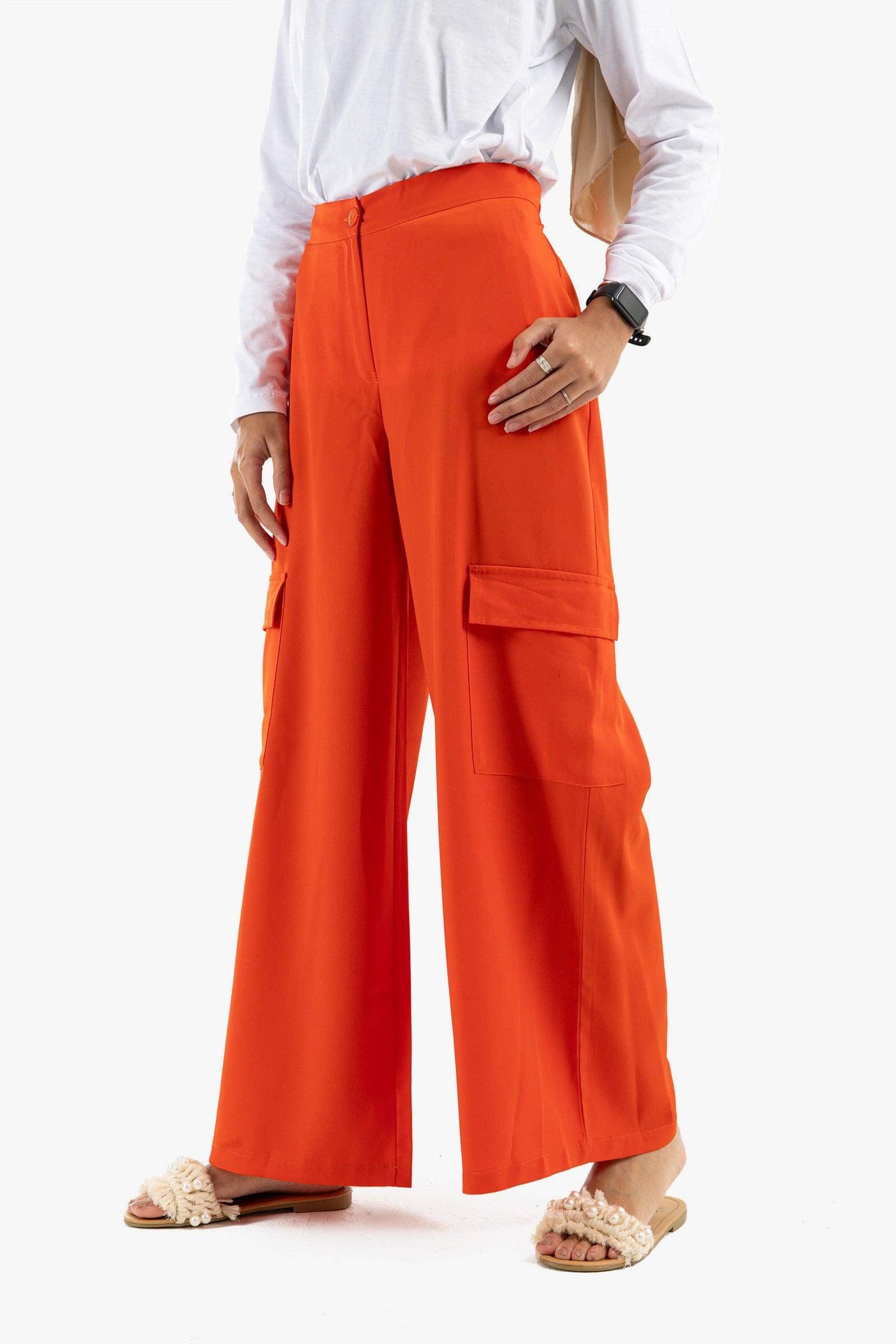 Satin Cargo Pants - Carina - كارينا