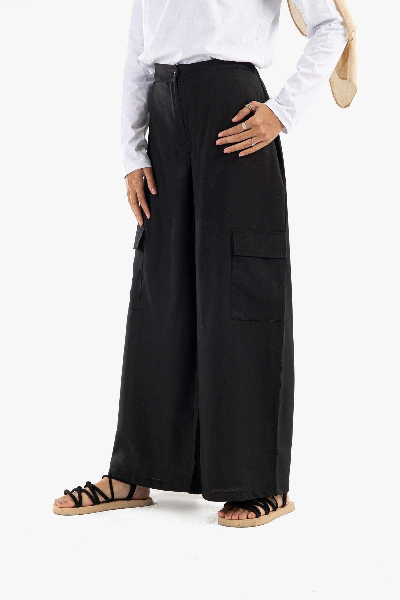 Satin Cargo Pants - Carina - كارينا