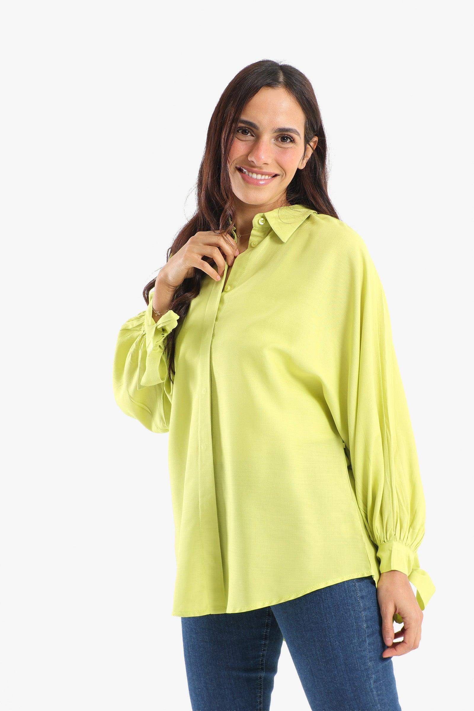 Shirt with Self Tie Cuffs - Carina - كارينا