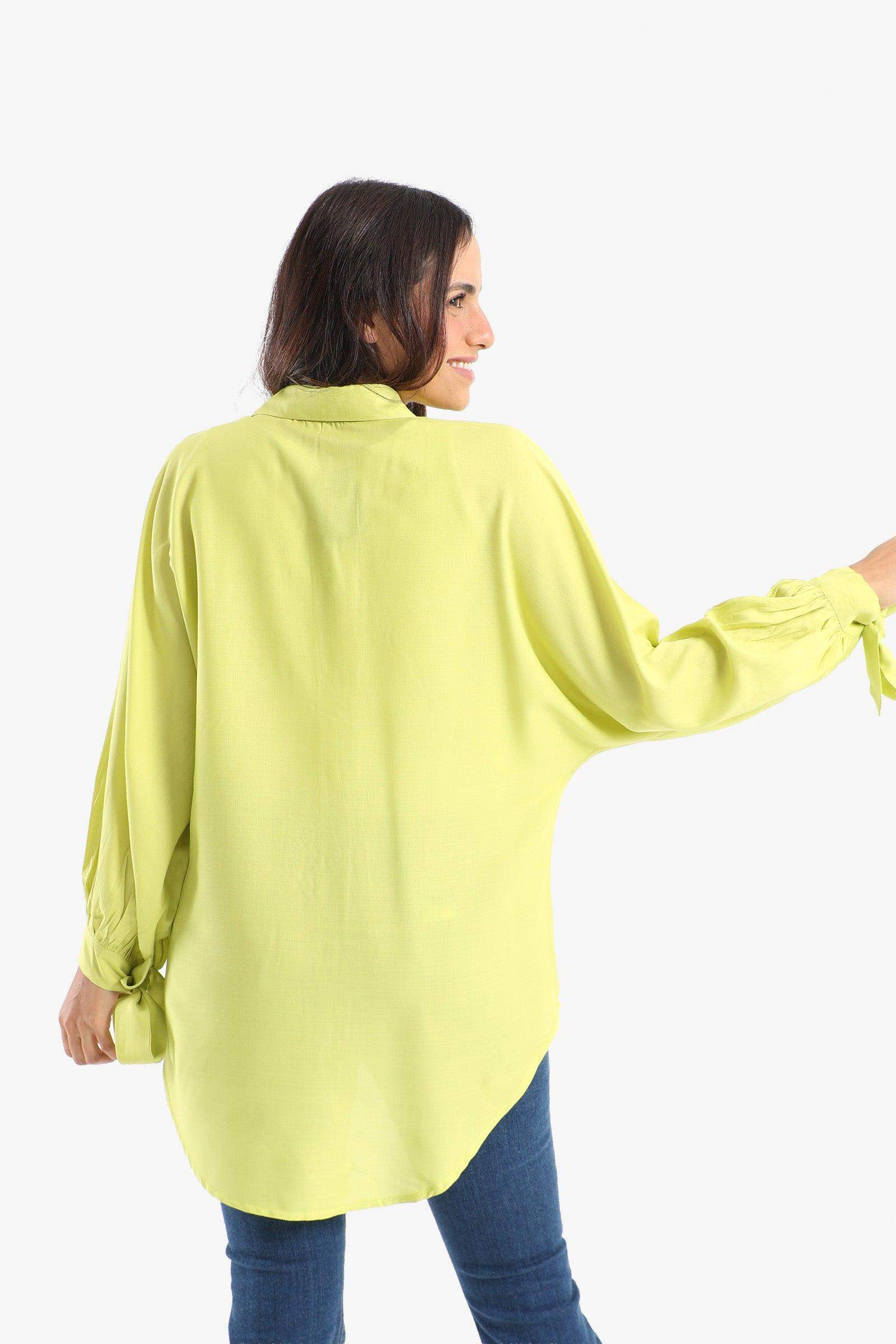 Shirt with Self Tie Cuffs - Carina - كارينا