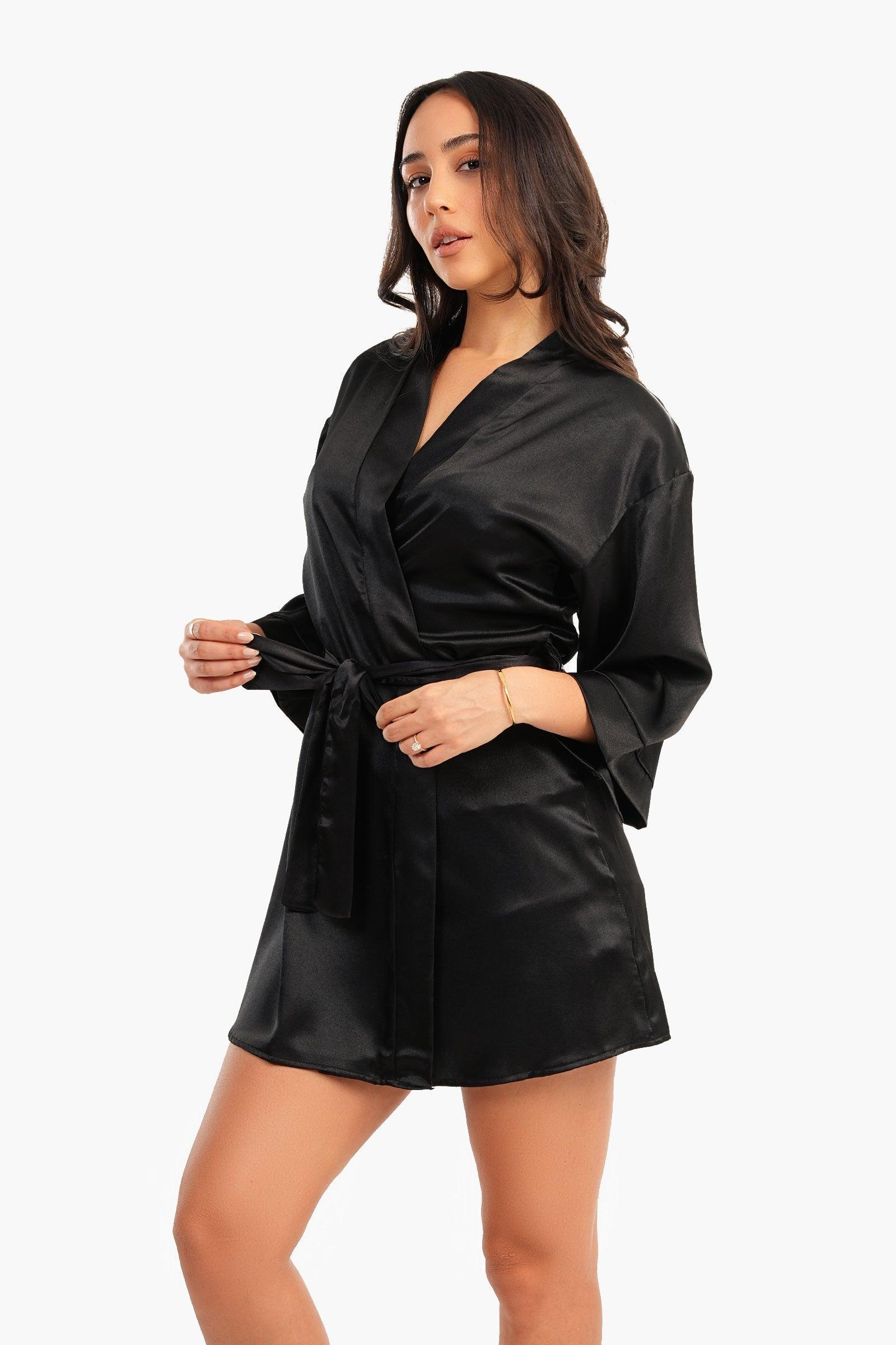 Short Satin Robe - Carina - كارينا