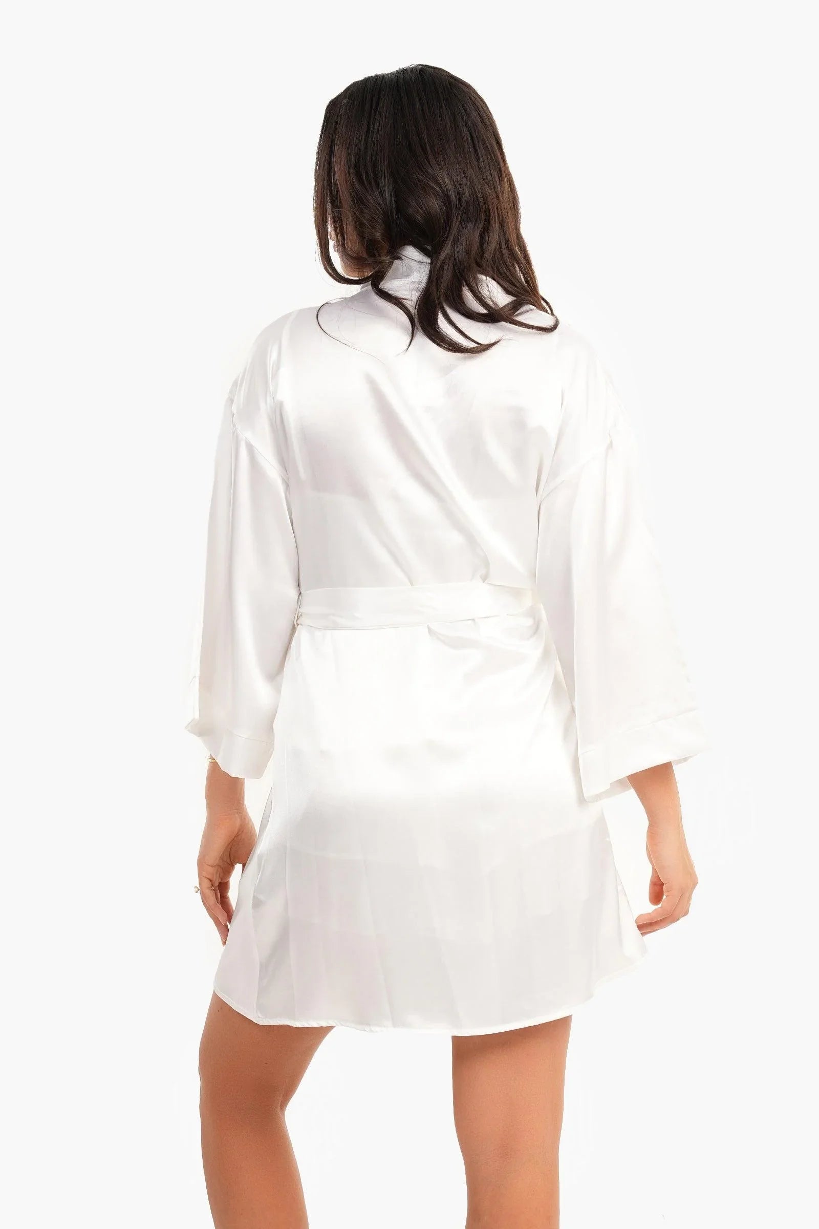 Short Satin Robe - Carina - كارينا