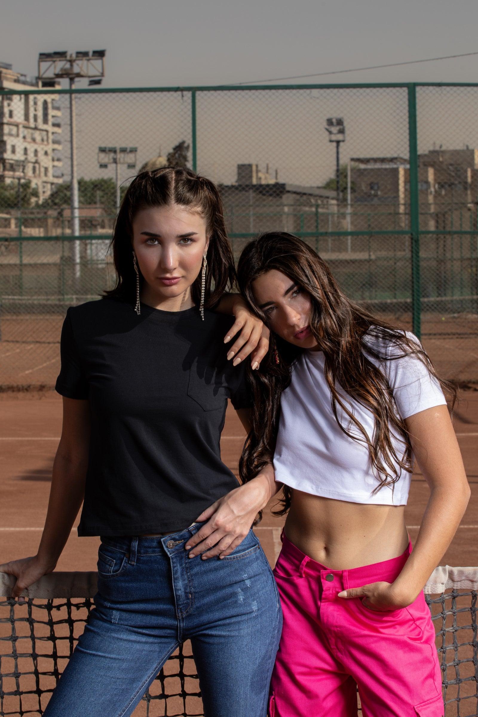 Cotton High Neck T-Shirt - Carina - كارينا