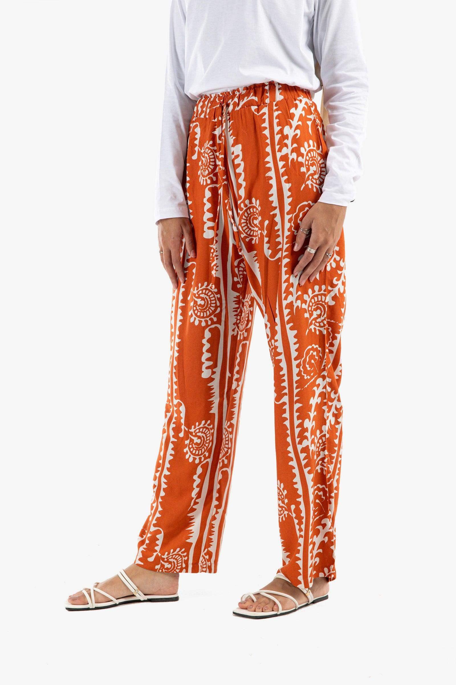 Straight Cut Printed Lounge Pants - Carina - كارينا