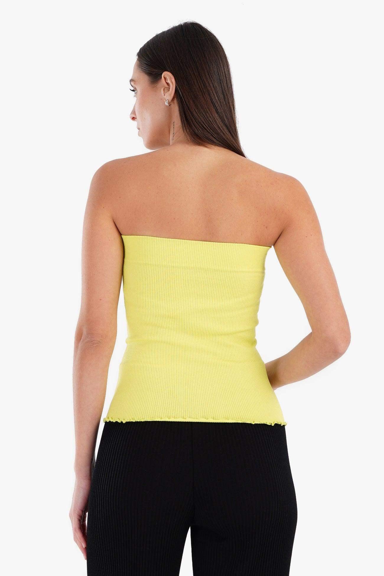 Strapless Ribbed Top - Carina - كارينا