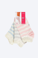 Striped Colored Socks - 3 Pairs - Carina - كارينا