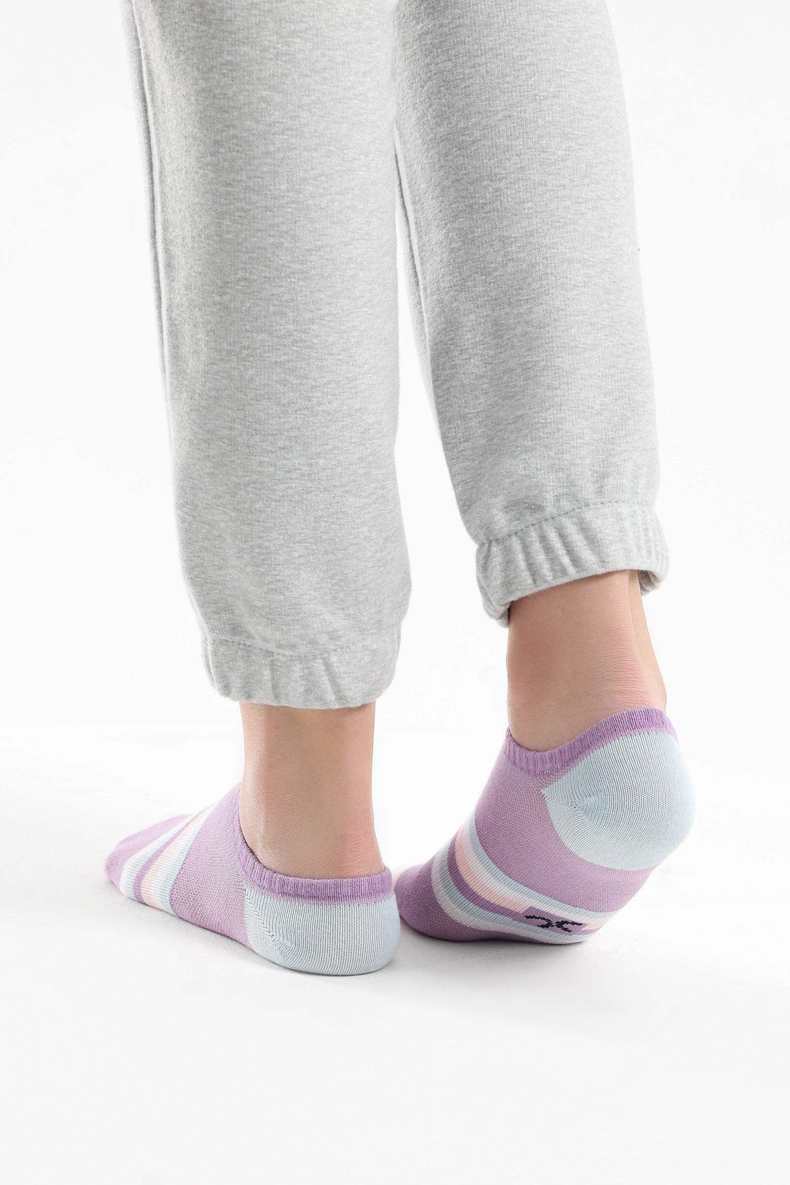 Striped Low Cut Socks - 3 Pairs - Carina - كارينا