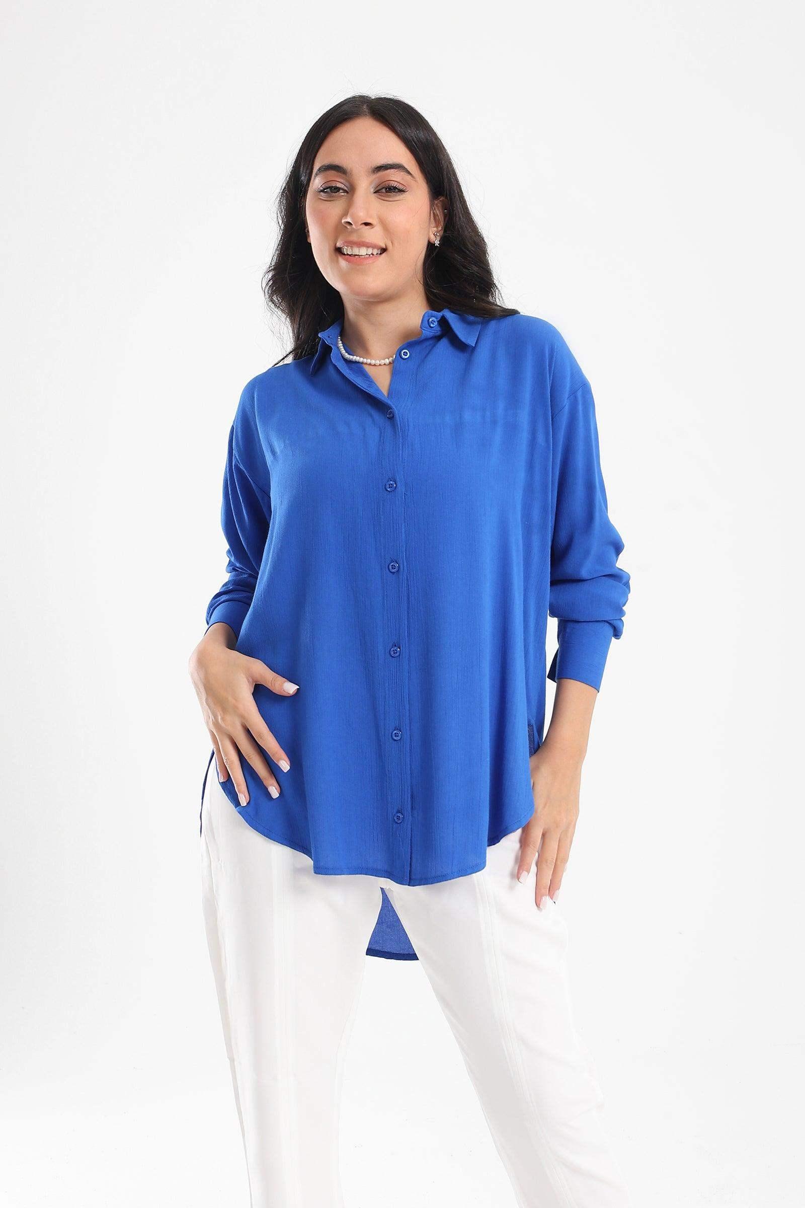 Tencel Shirt with Round Hem - Carina - كارينا