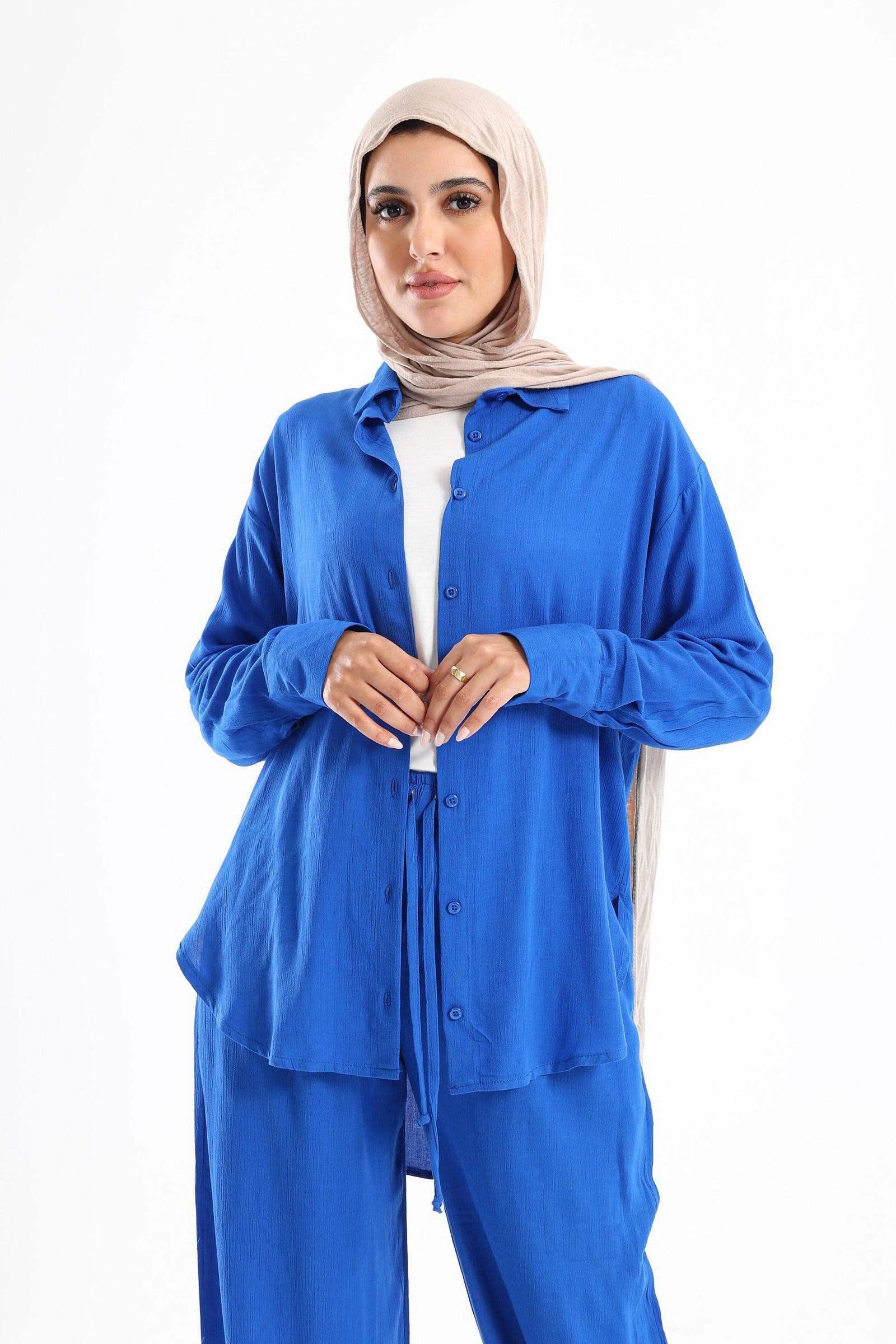 Tencel Shirt with Round Hem - Carina - كارينا