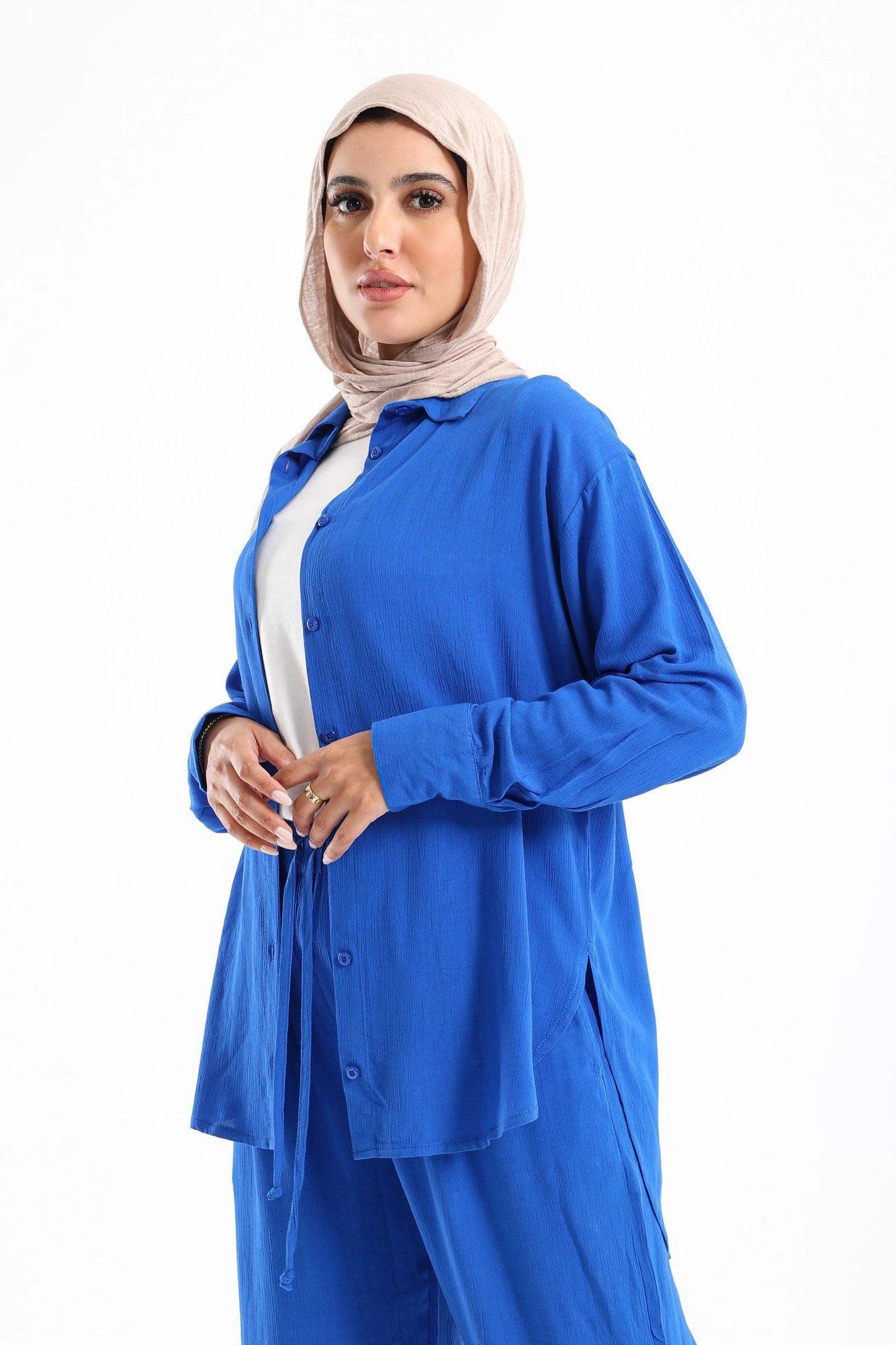 Tencel Shirt with Round Hem - Carina - كارينا