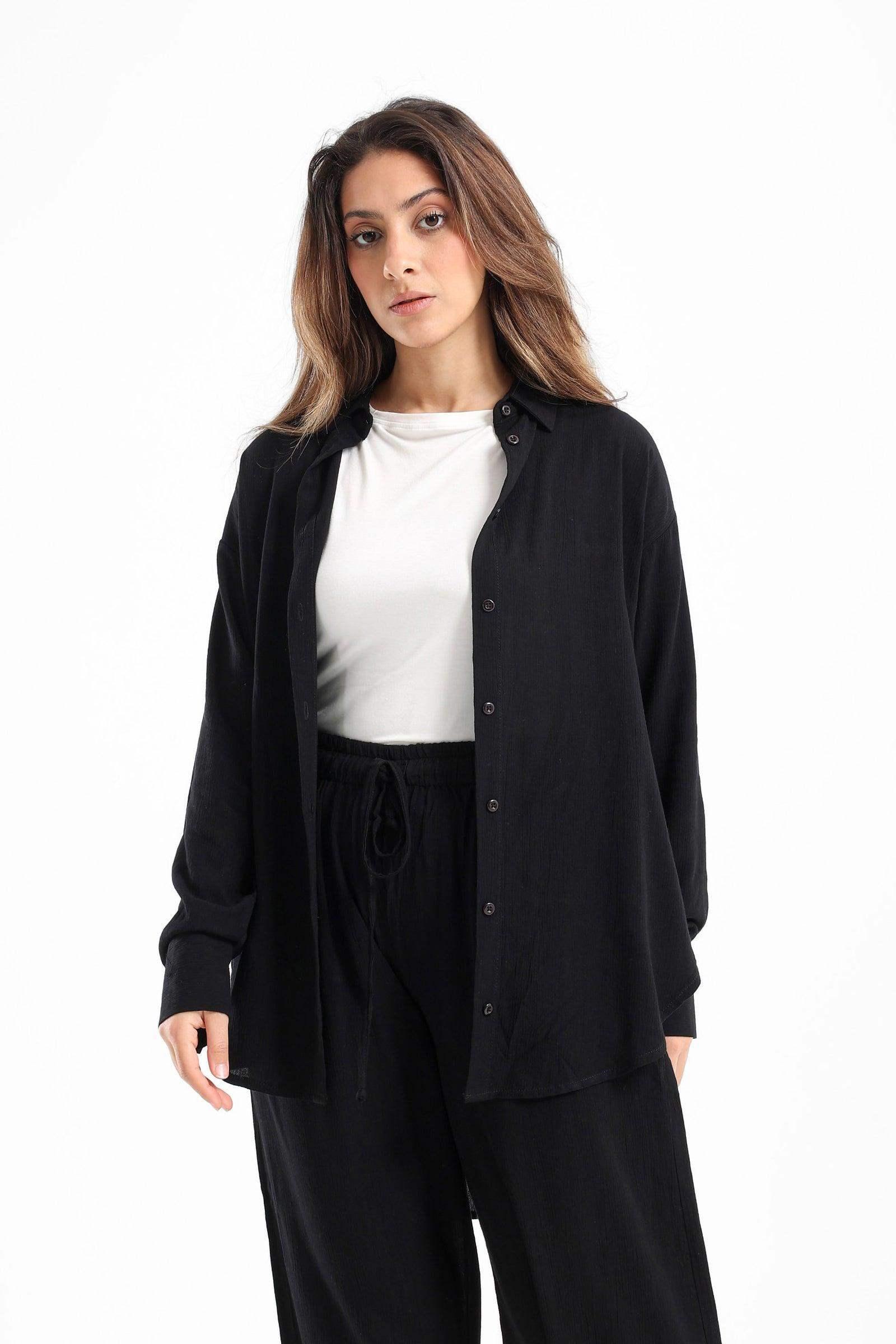 Tencel Shirt with Round Hem - Carina - كارينا