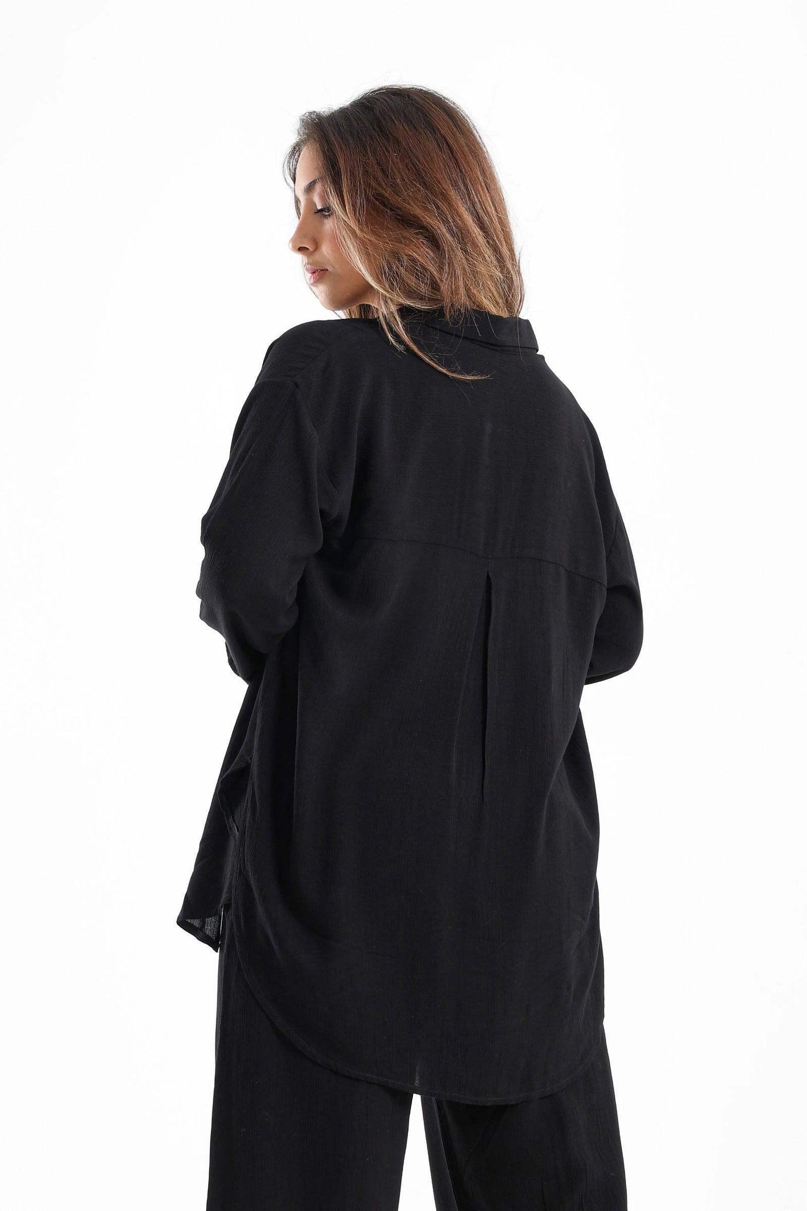 Tencel Shirt with Round Hem - Carina - كارينا