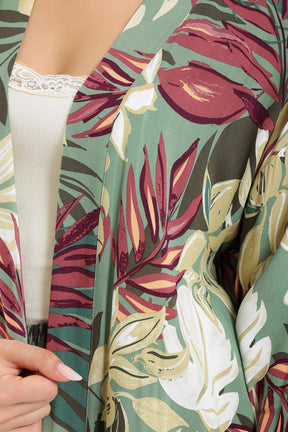 Tropical Print Pyjama Kimono - Carina - كارينا