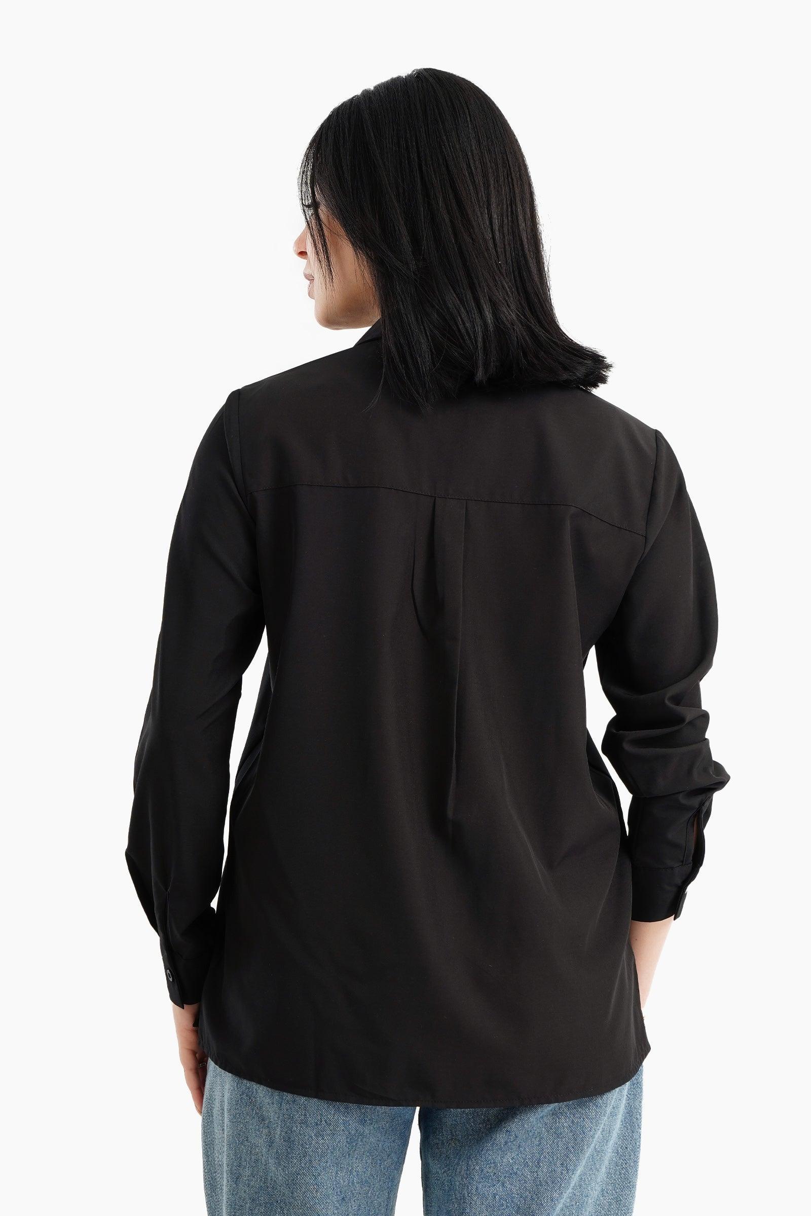 V-Neck Collared Blouse - Carina - كارينا