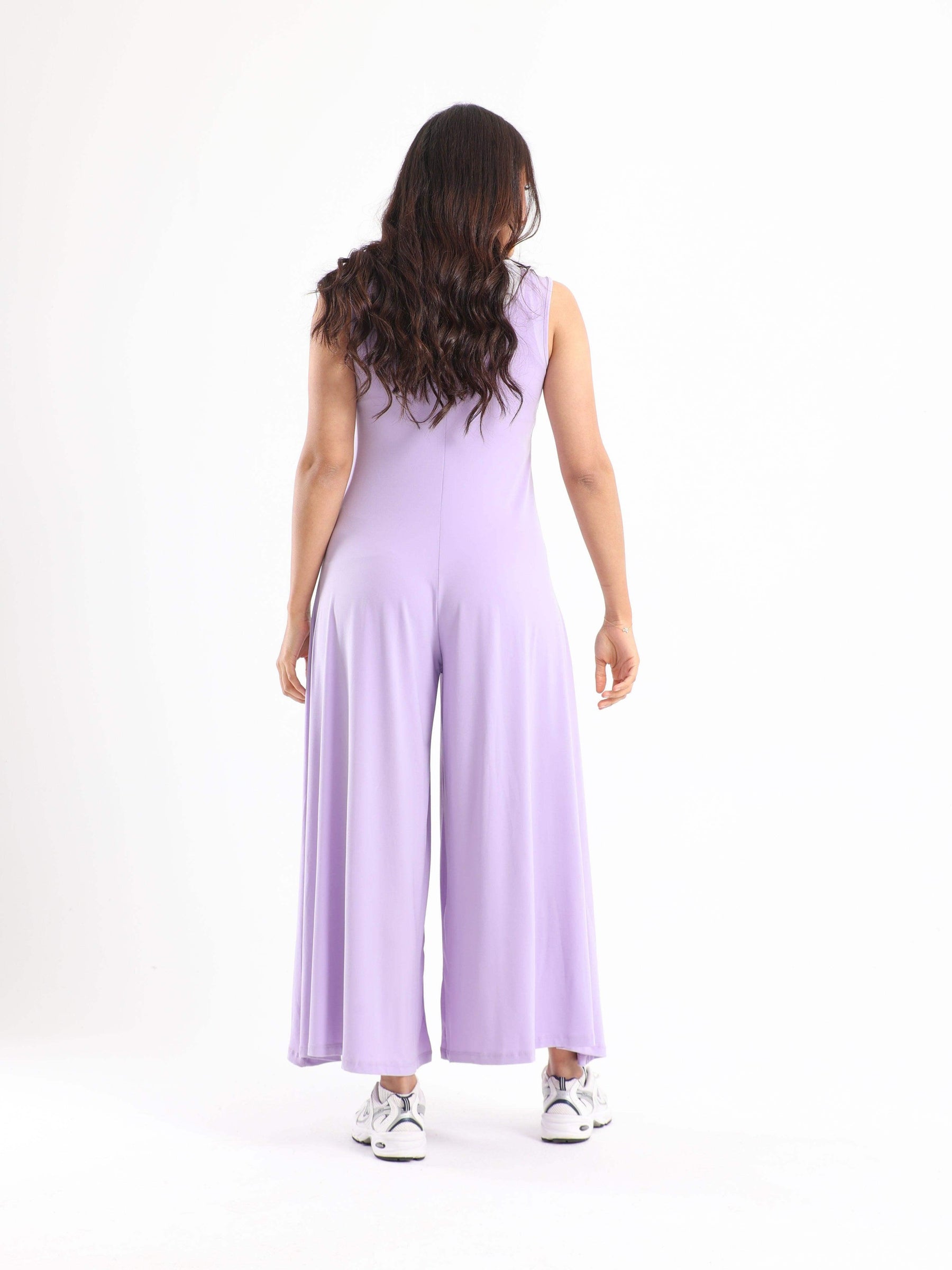 V-Neck Wide Leg Jumpsuit - Carina - كارينا