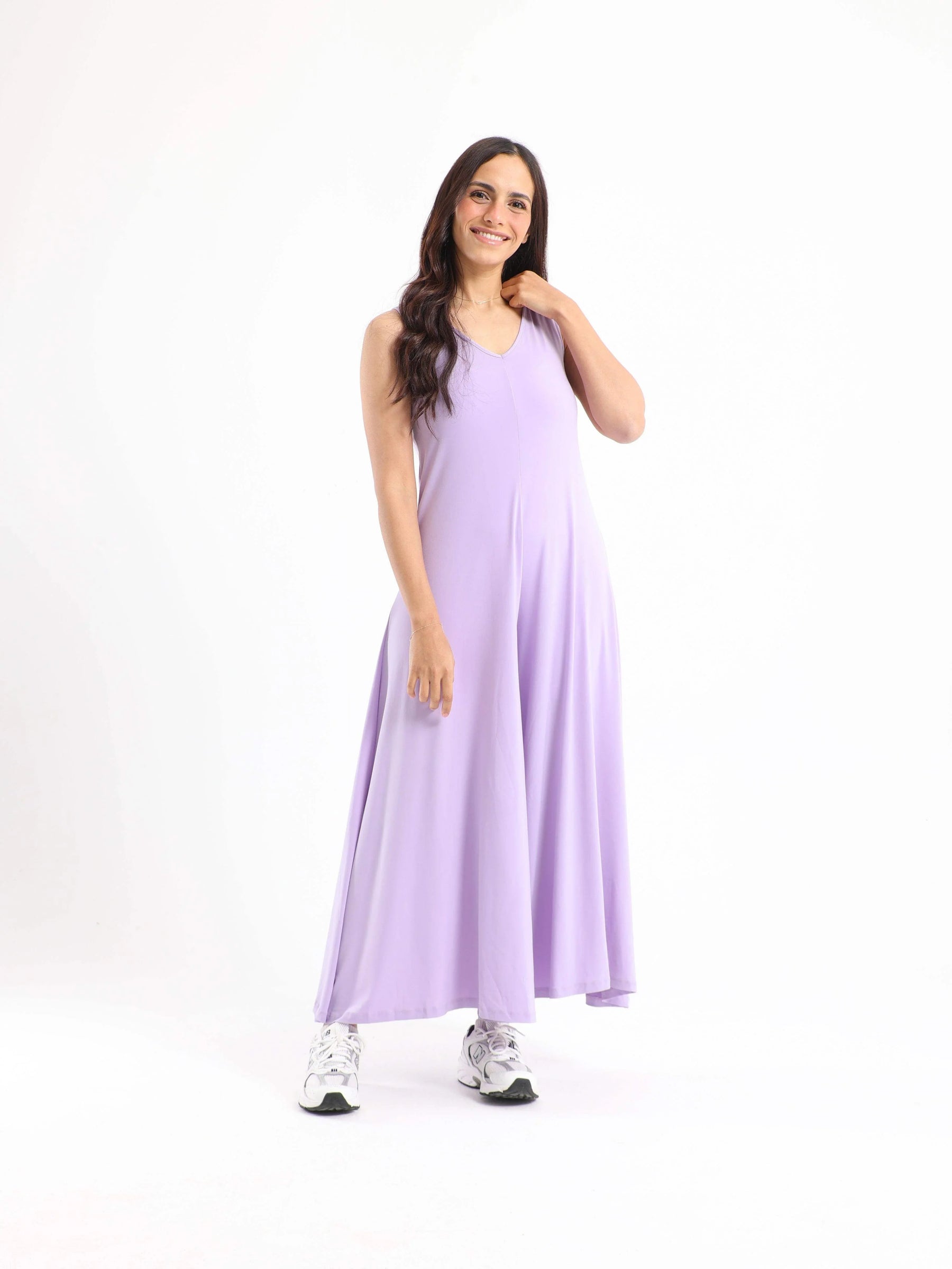 V-Neck Wide Leg Jumpsuit - Carina - كارينا