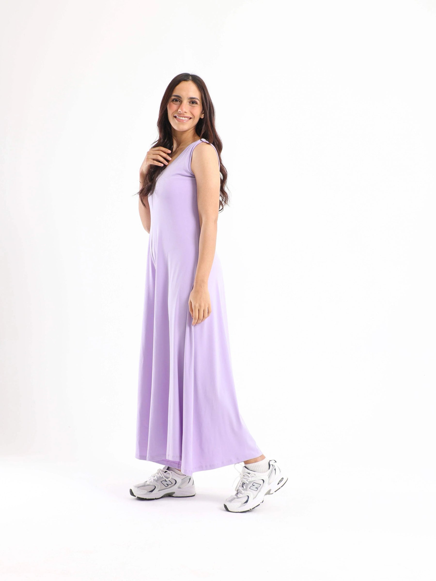 V-Neck Wide Leg Jumpsuit - Carina - كارينا