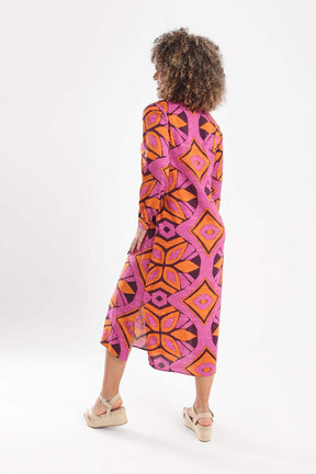 Vibrant Colored Shirt Dress - Carina - كارينا