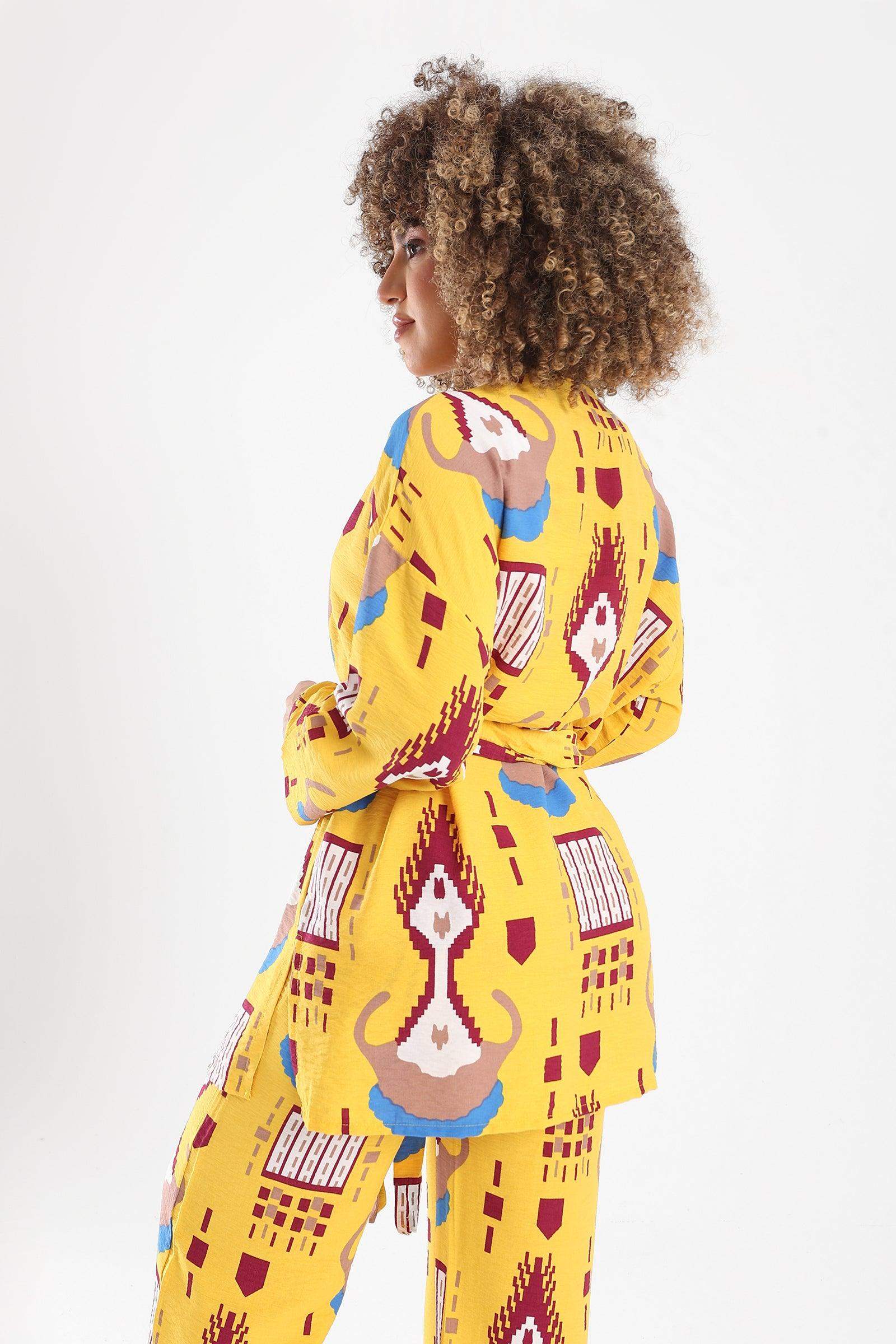 Viscose All Over Print Kimono - Carina - كارينا