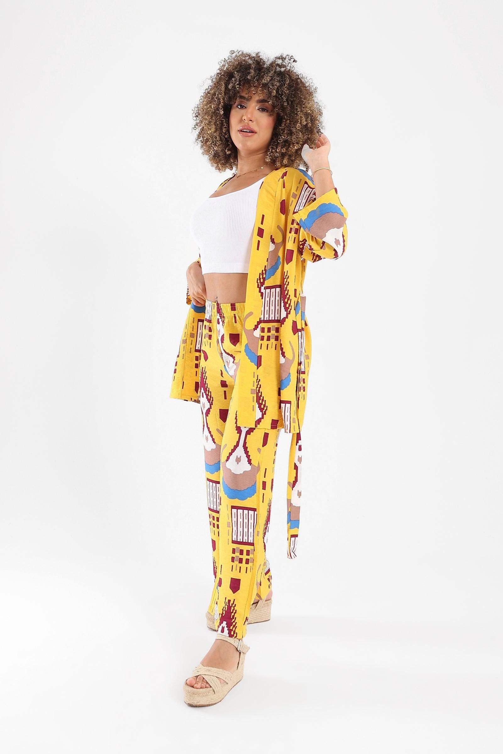 Viscose All Over Print Kimono - Carina - كارينا