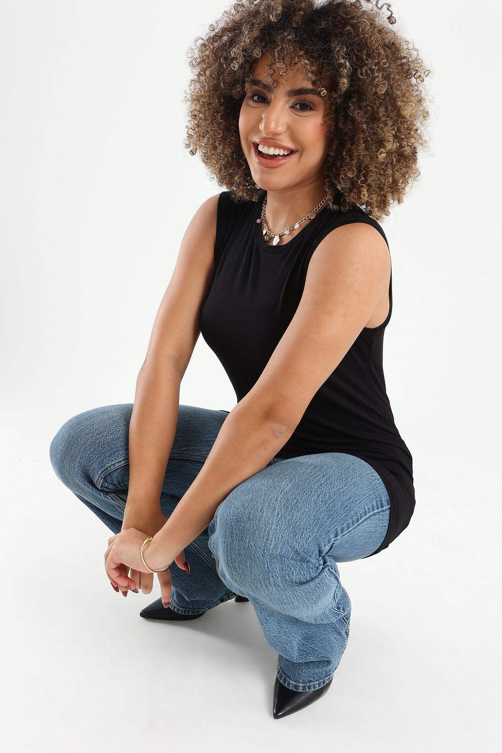 Viscose Sleeveless Top - Carina - كارينا