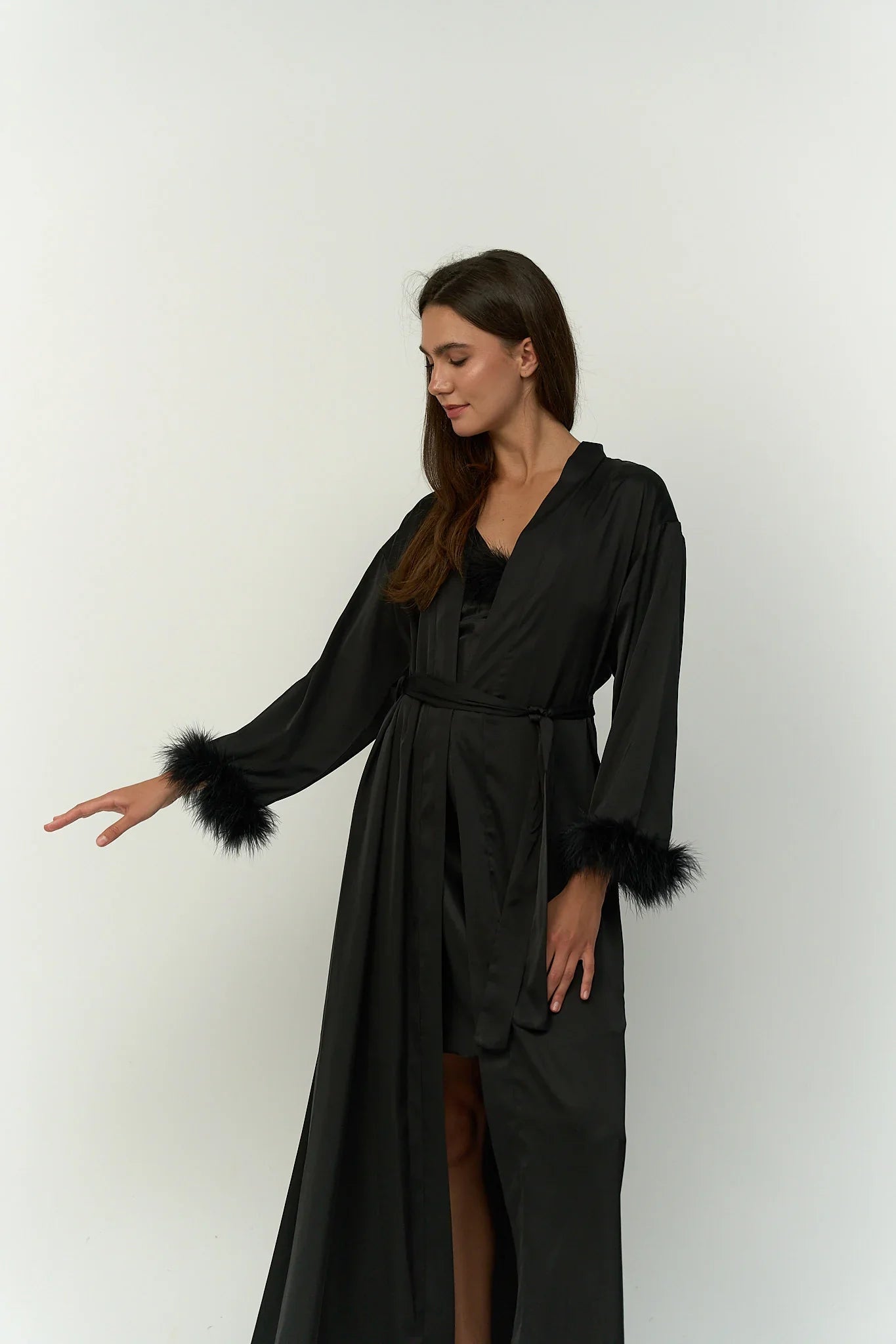 Wide Sleeve Long Robe