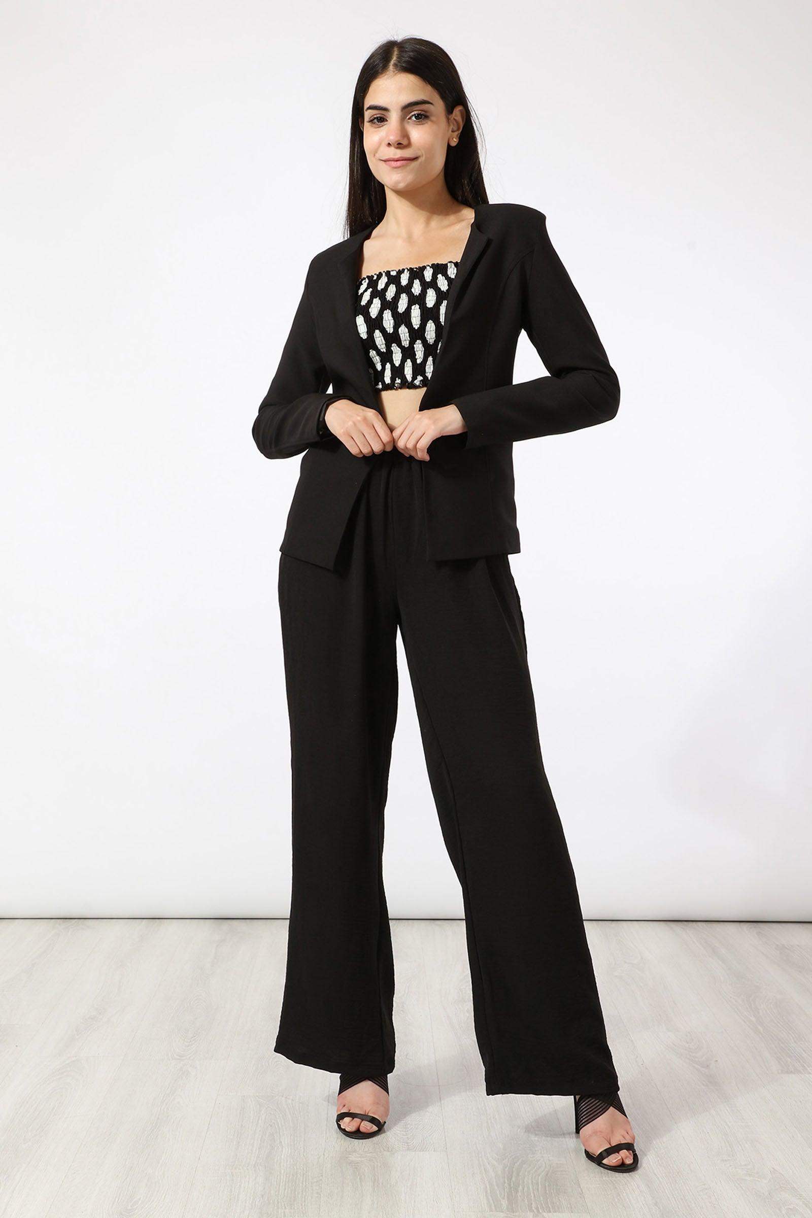 Casual-Chic Black Blazer - Carina - كارينا