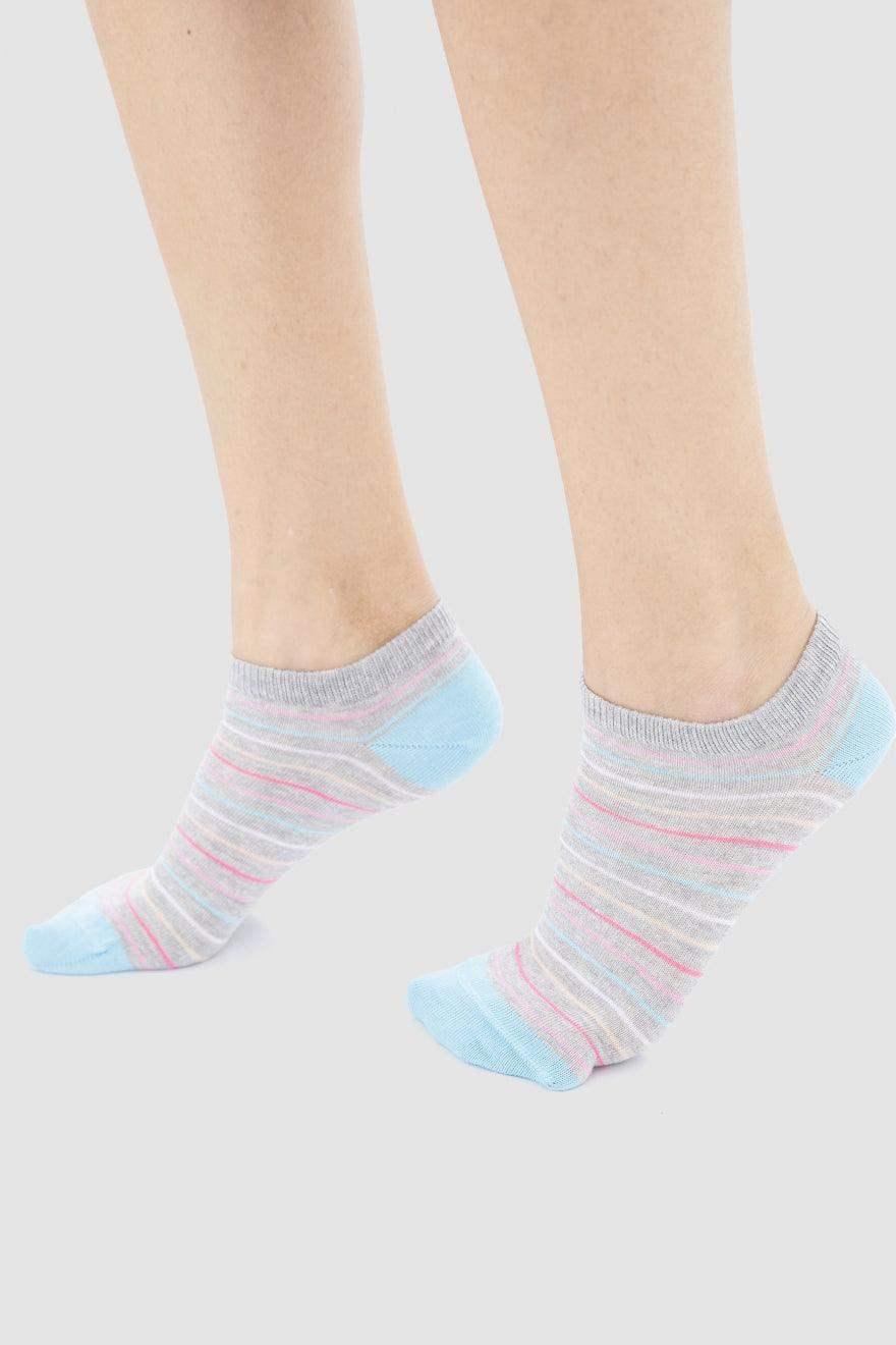 Cotton Ankle Socks - 3 Pairs - Carina - كارينا